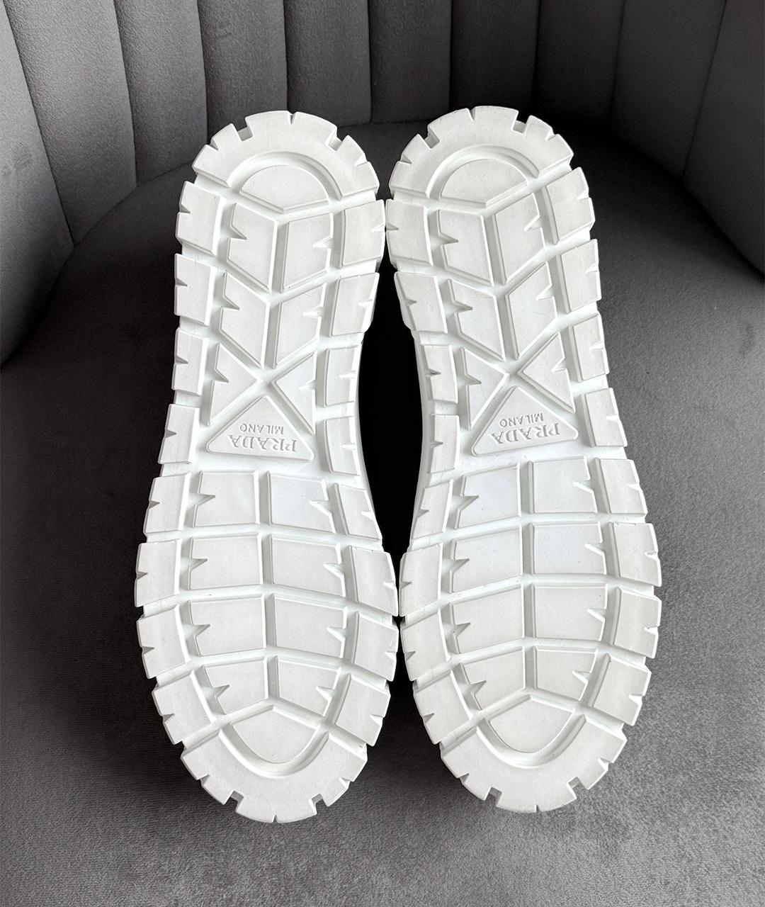 PRADA Черные низкие кроссовки / кеды, фото 9