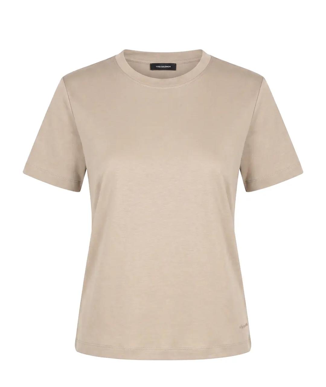 YVES SALOMON Бежевая футболка, фото 1