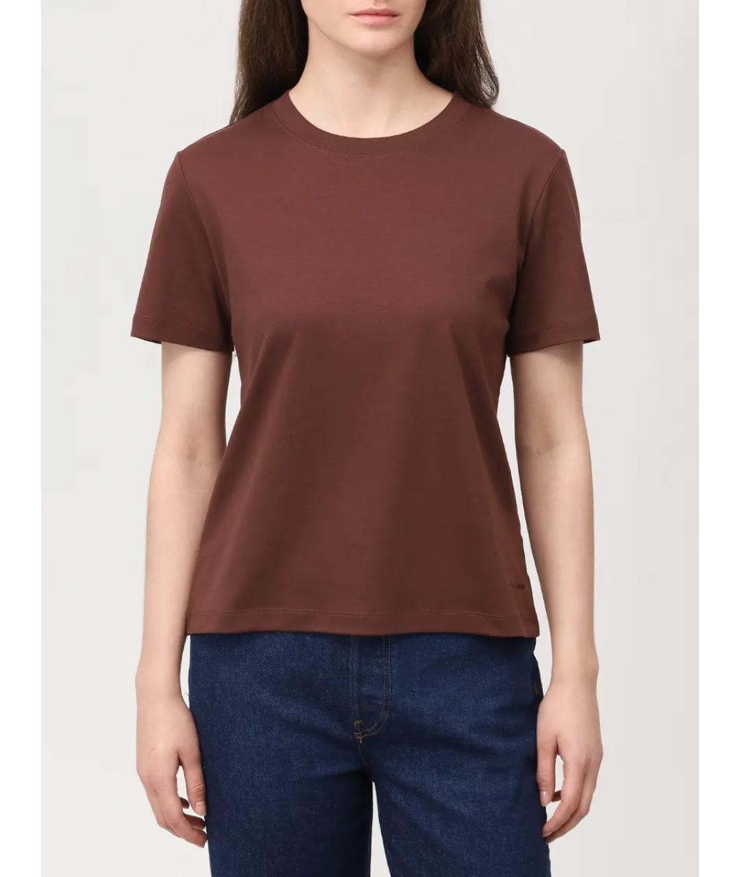 YVES SALOMON Коричневая футболка, фото 4