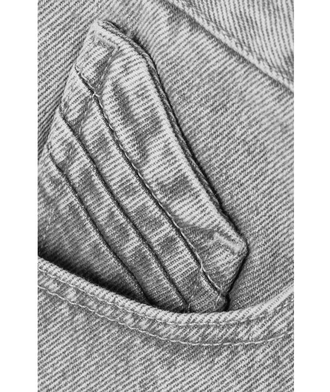 THE ATTICO Серая деним юбка мини, фото 2