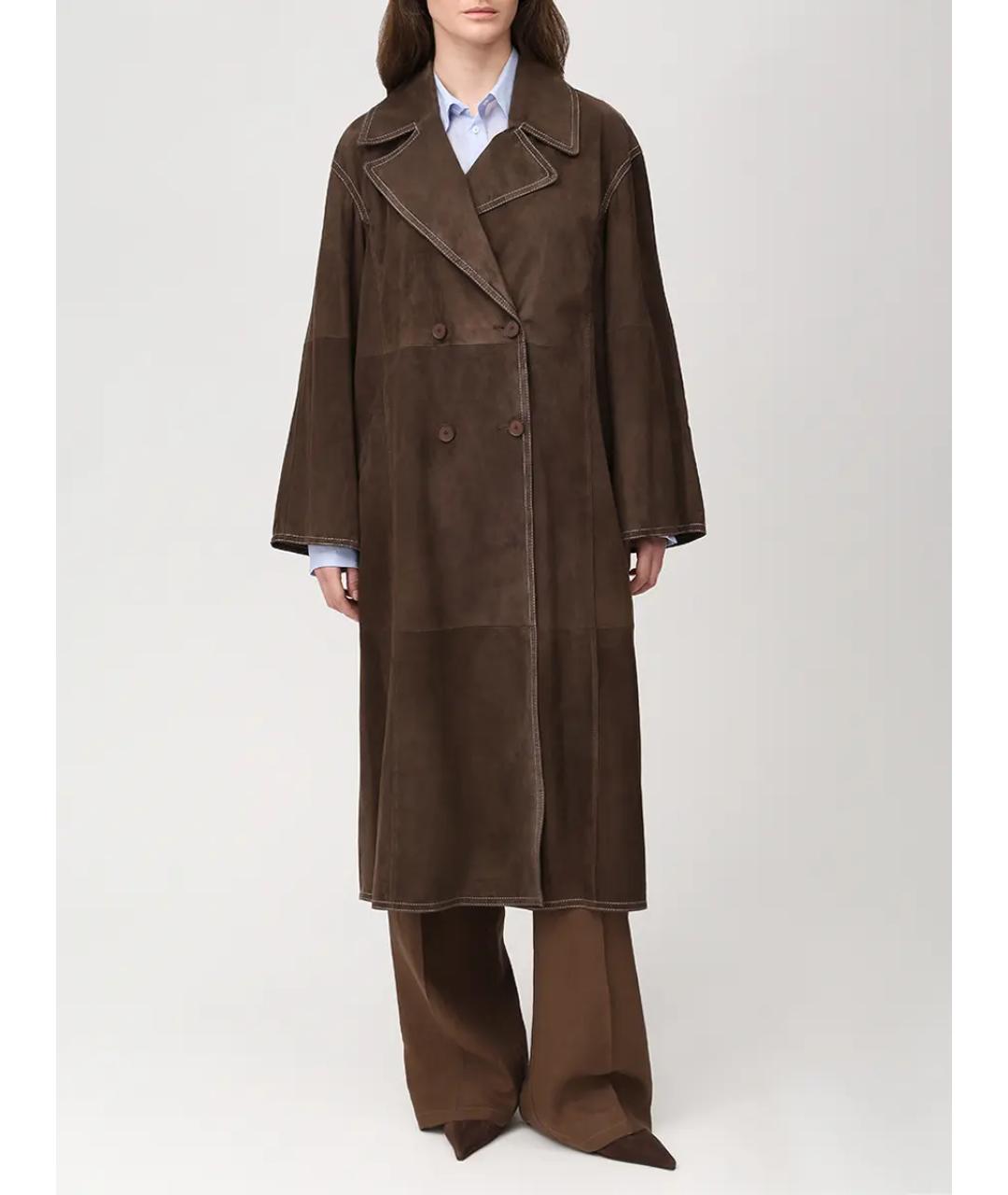 MANZONI 24 Коричневый тренч/плащ, фото 4