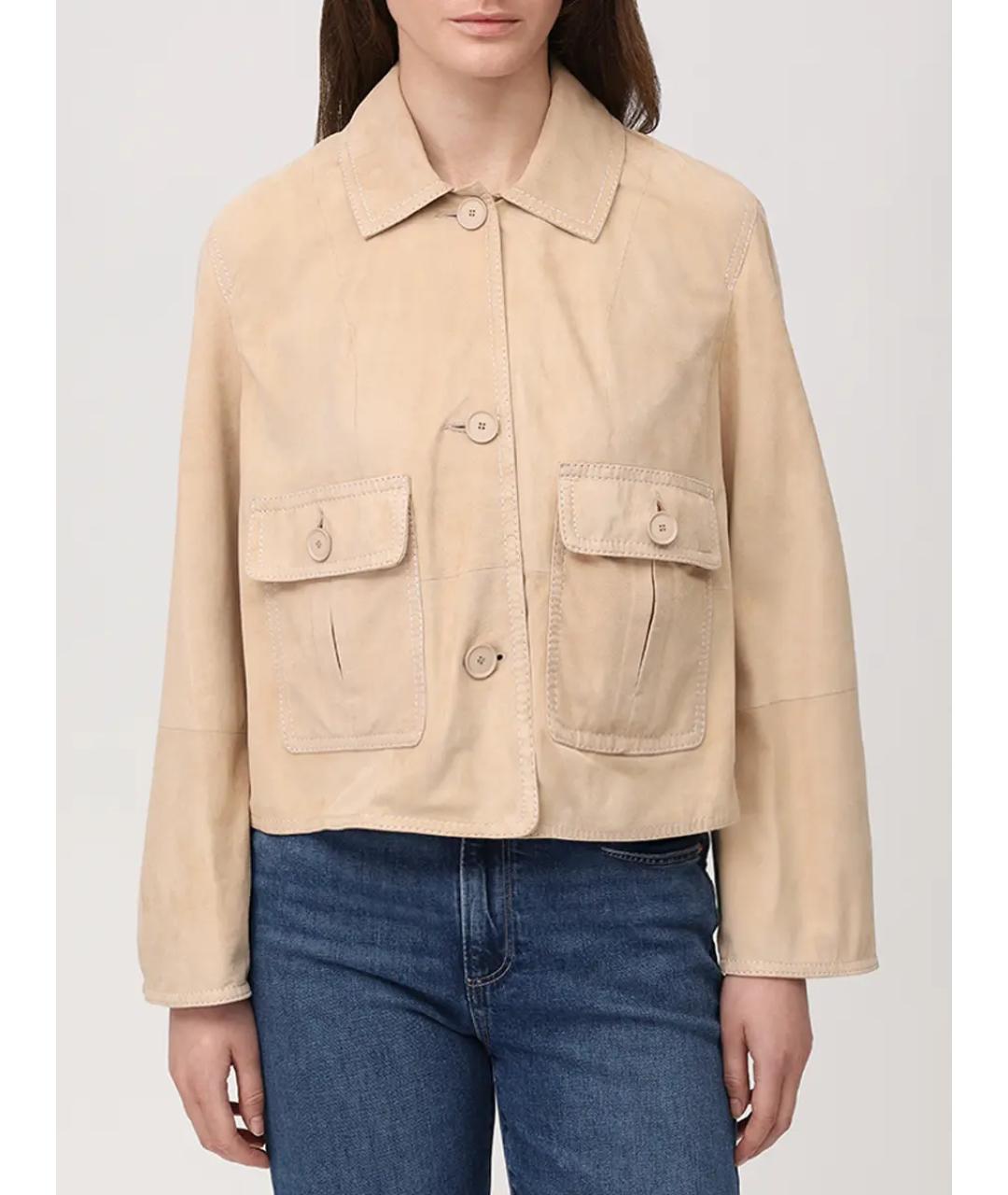 MANZONI 24 Бежевая куртка, фото 4