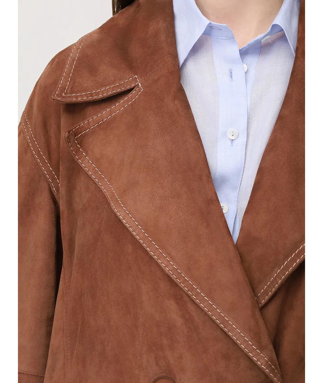 MANZONI 24 Коричневый тренч/плащ, фото 5