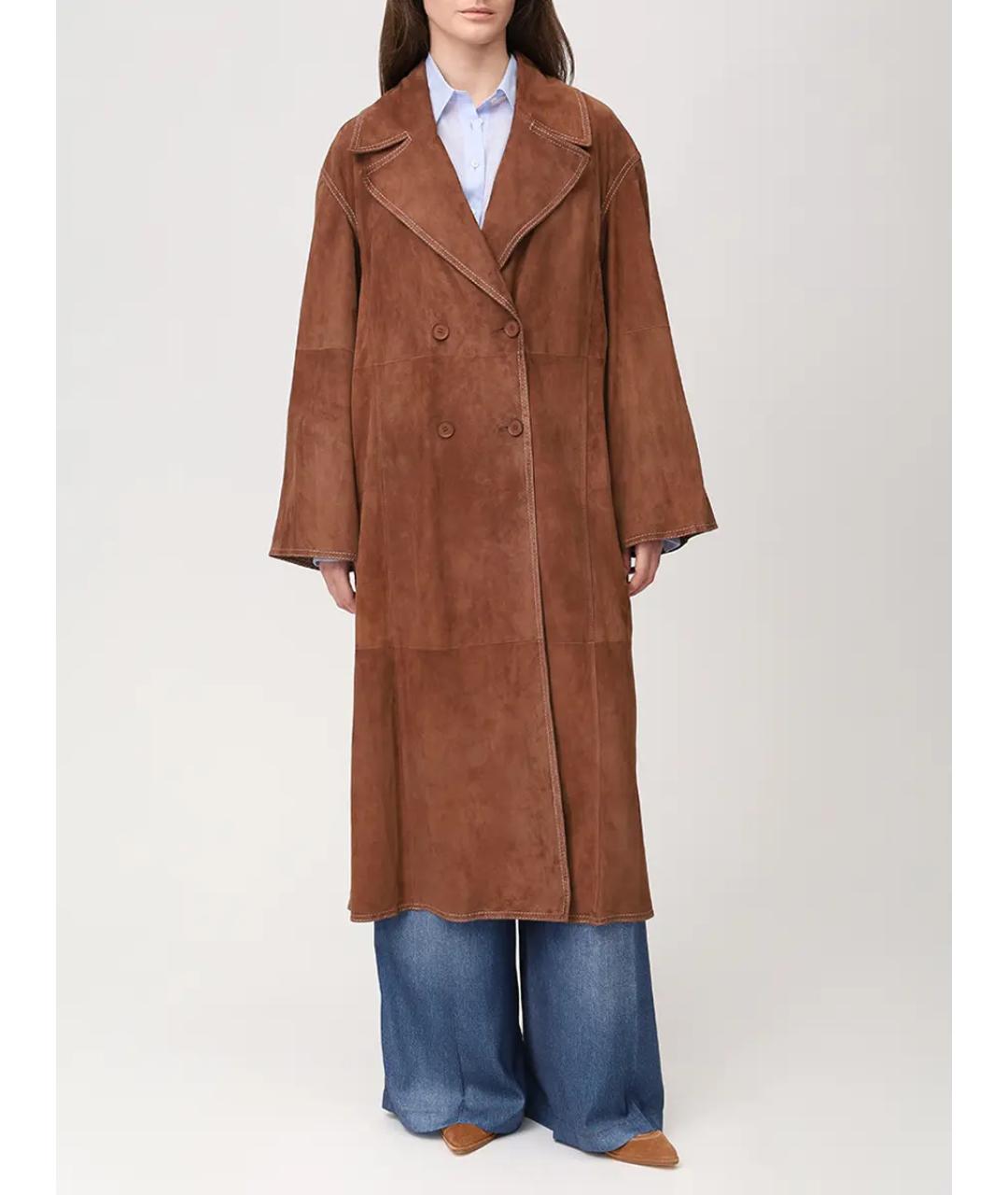 MANZONI 24 Коричневый тренч/плащ, фото 4