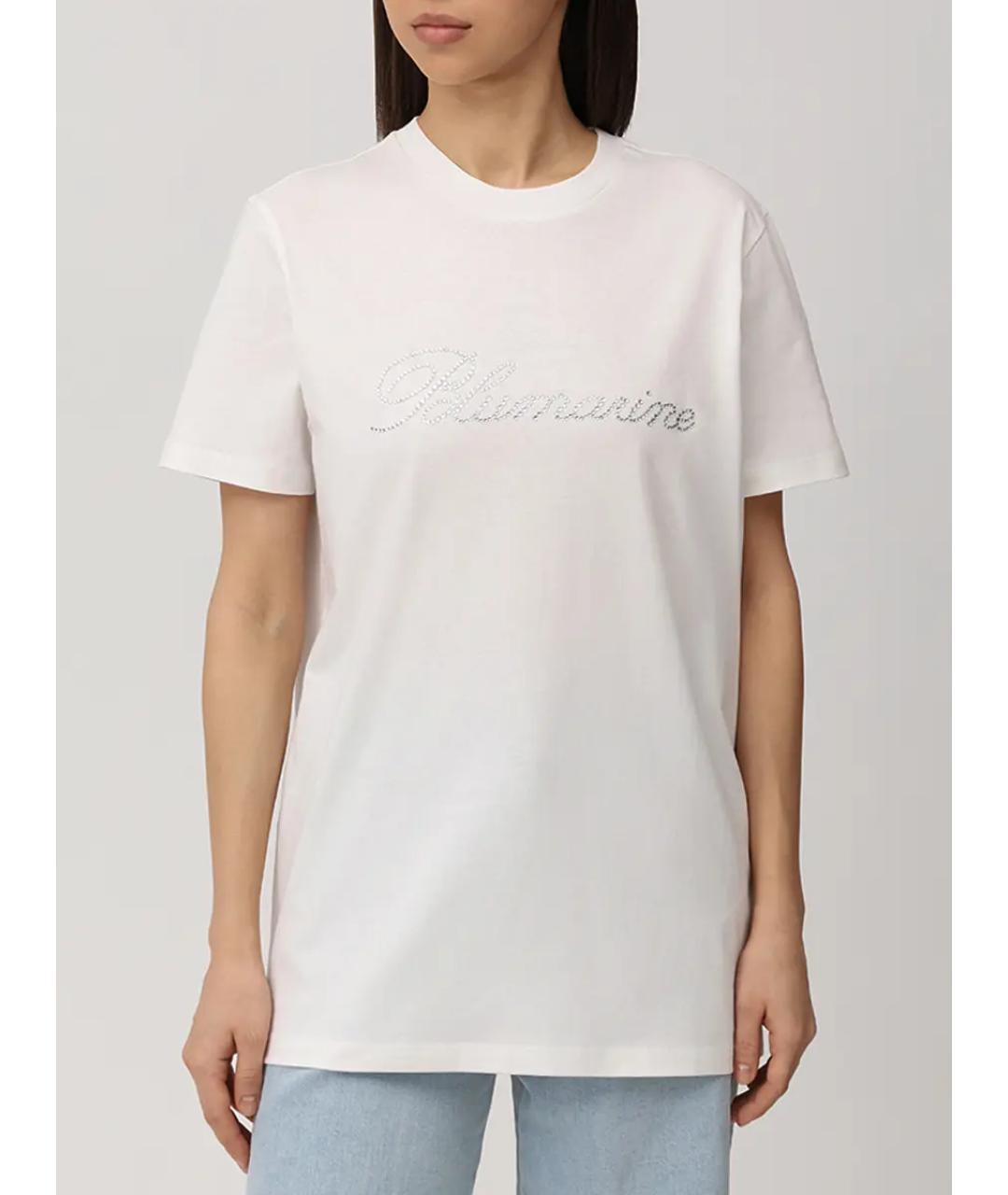 BLUMARINE Белая футболка, фото 4