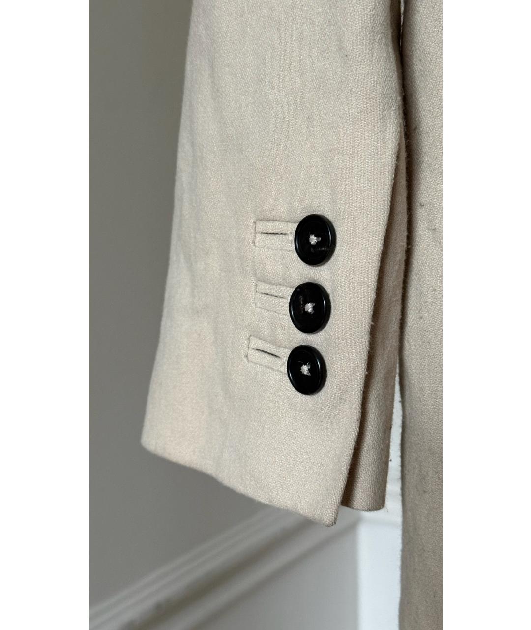 ANN DEMEULEMEESTER Бежевое пальто, фото 3