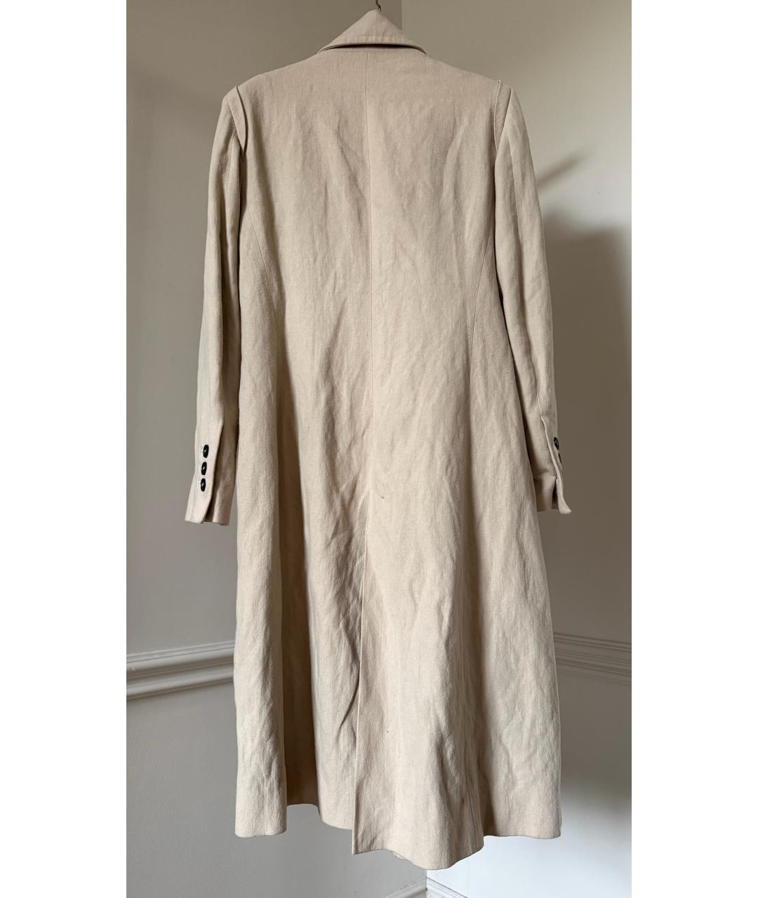 ANN DEMEULEMEESTER Бежевое пальто, фото 2