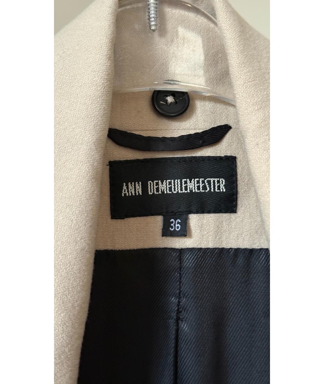 ANN DEMEULEMEESTER Бежевое пальто, фото 7