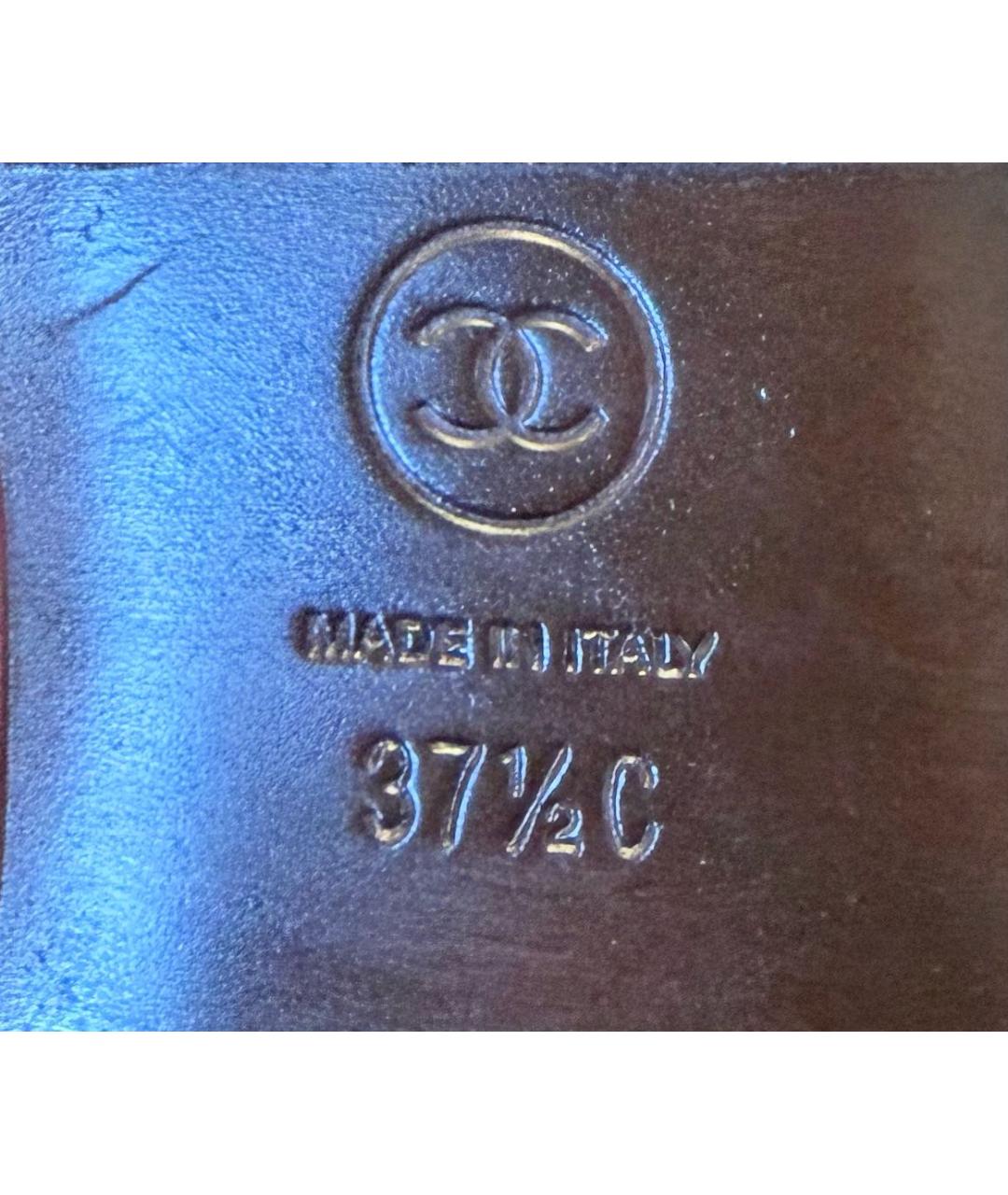 CHANEL Бордовые бархатные лоферы, фото 8