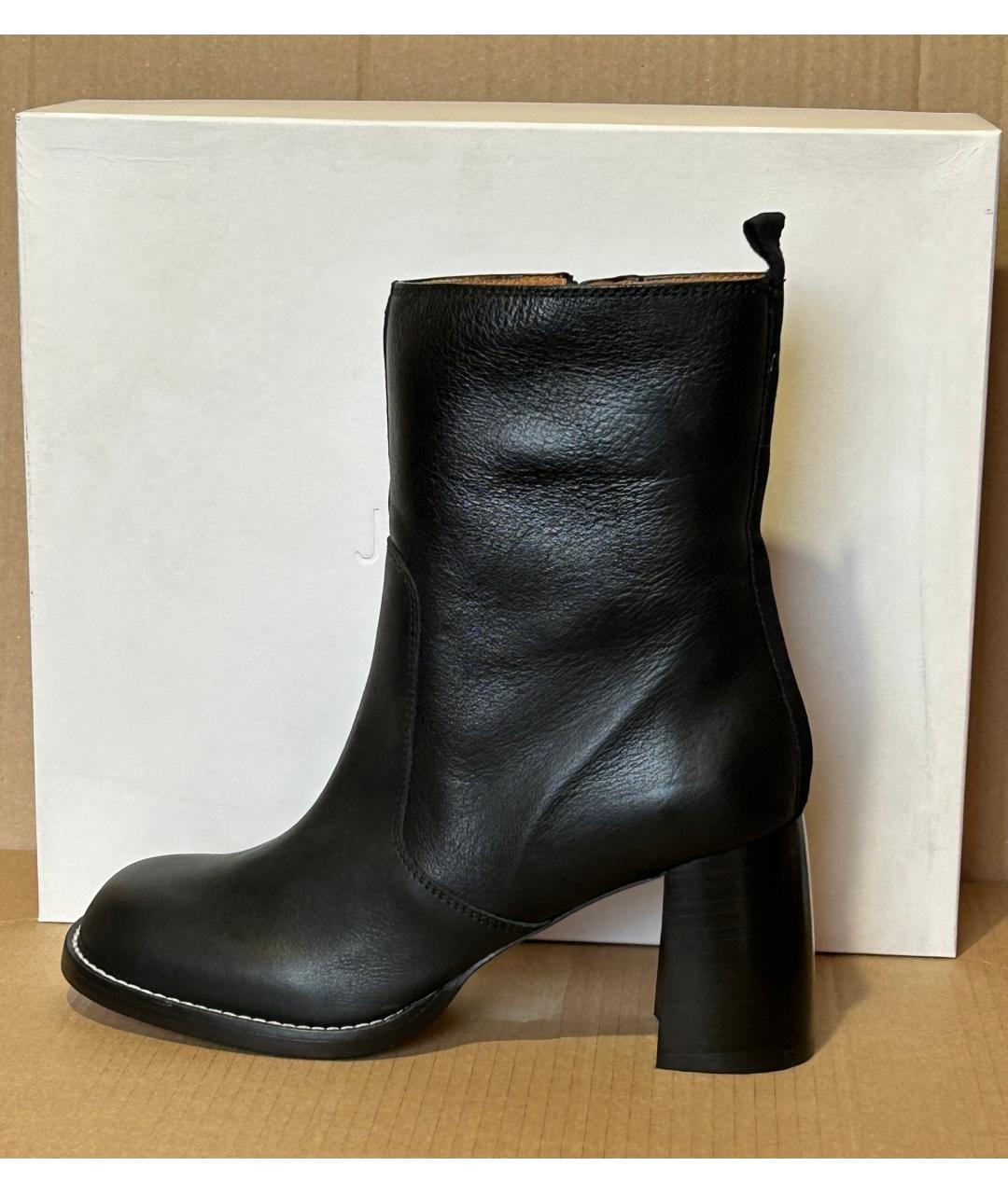JOSEPH Черные кожаные полусапоги, фото 10