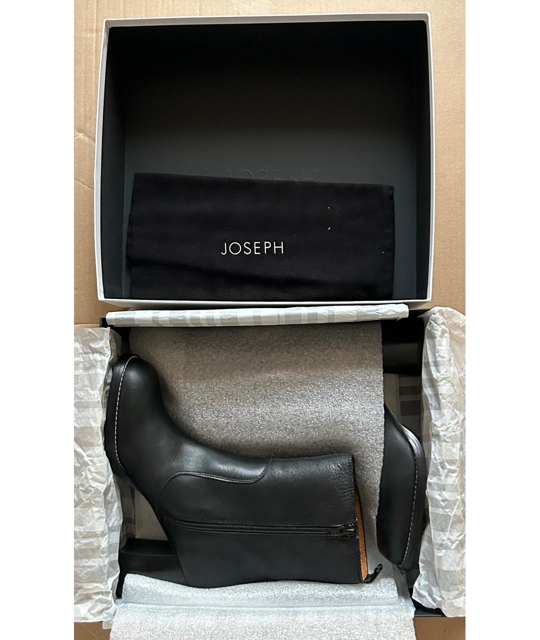 JOSEPH Черные кожаные полусапоги, фото 7