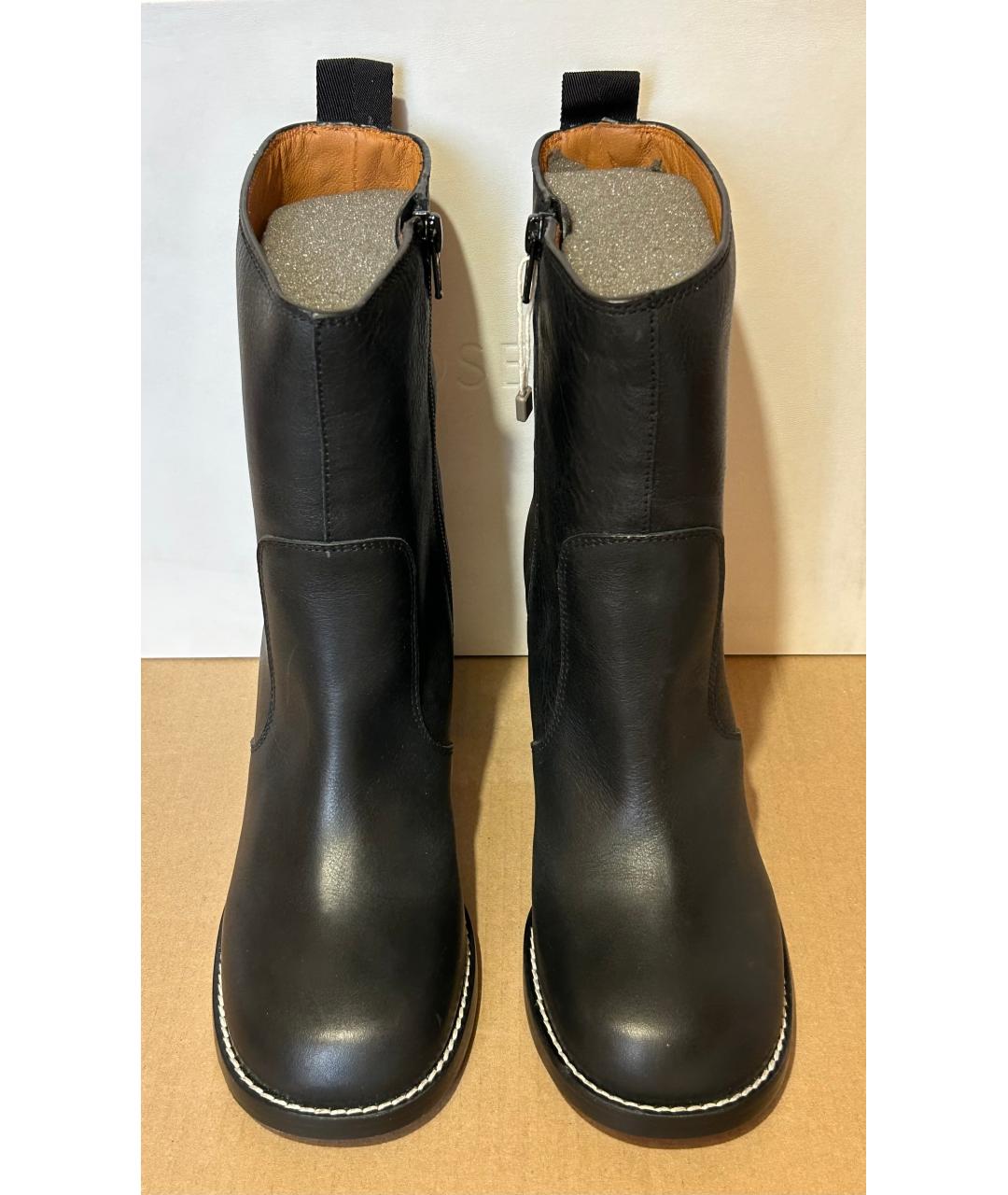 JOSEPH Черные кожаные полусапоги, фото 2