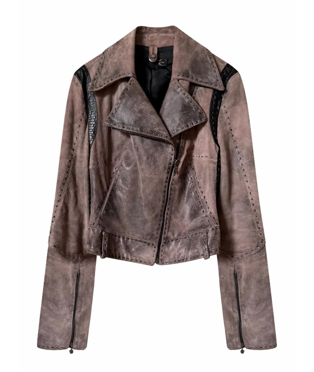 JUST CAVALLI Коричневая замшевая куртка, фото 1