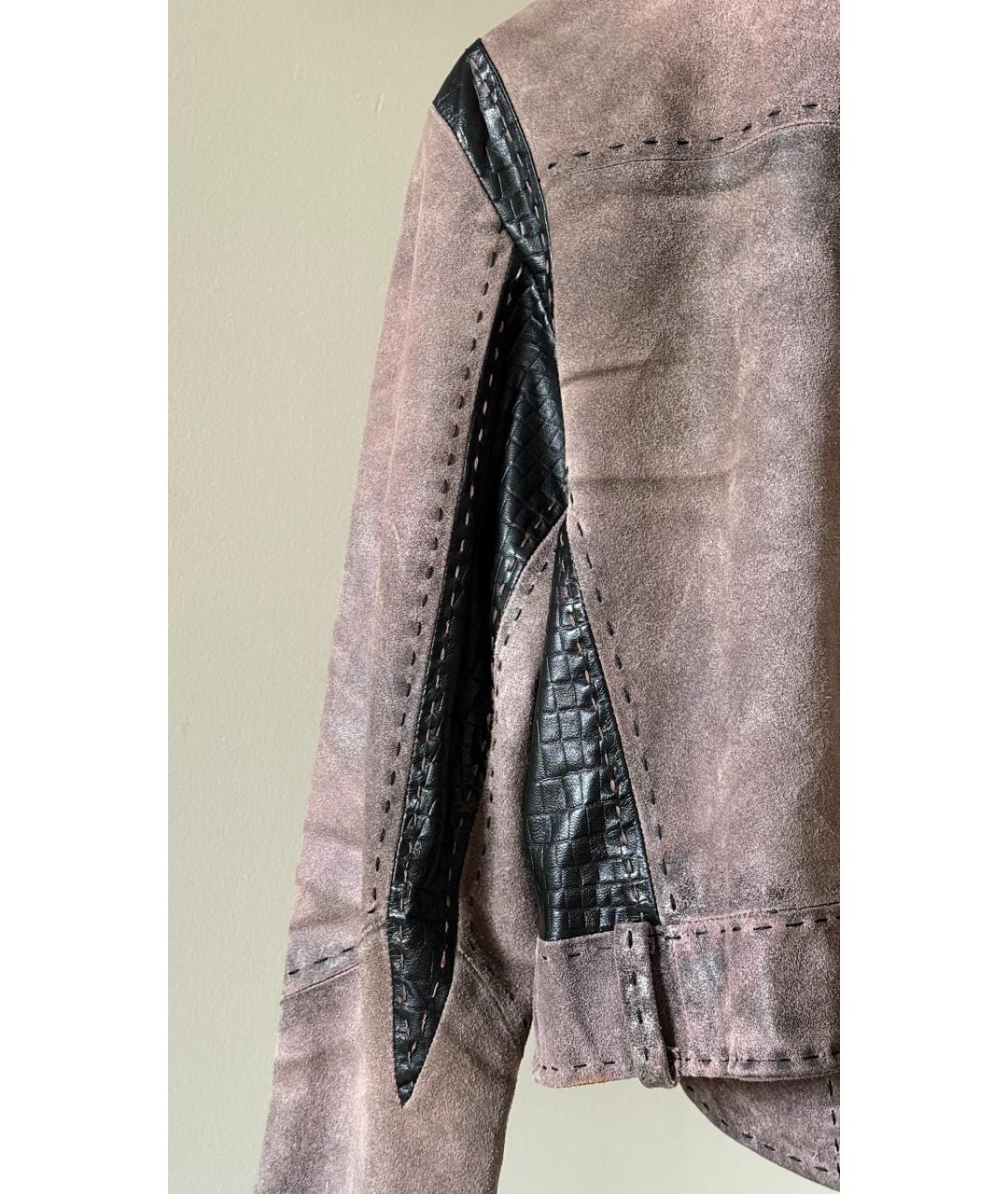 JUST CAVALLI Коричневая замшевая куртка, фото 3