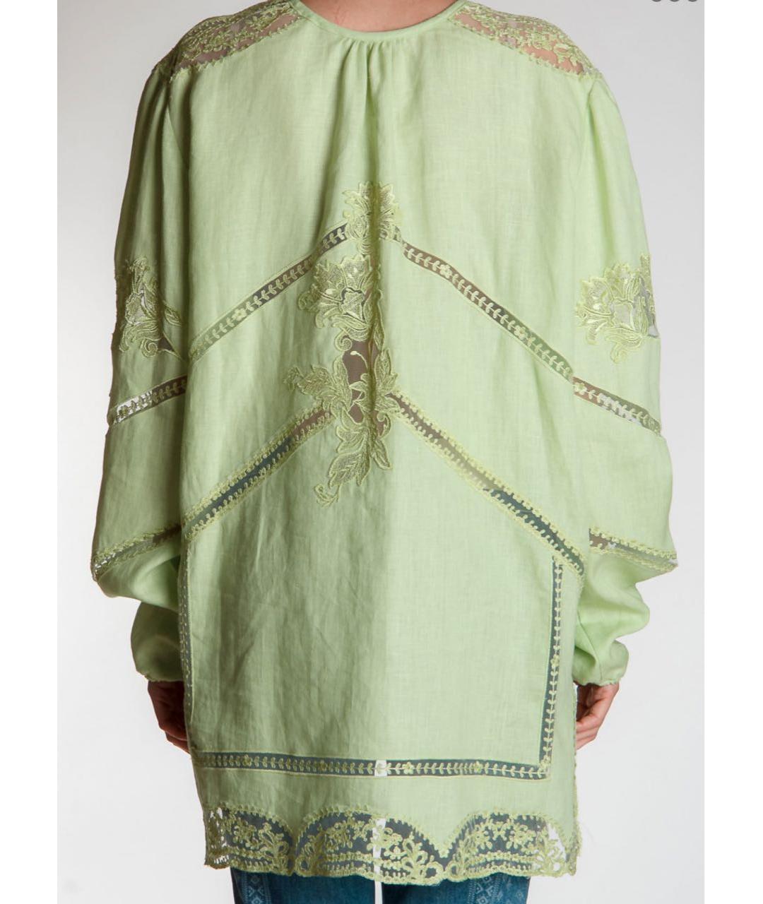 ERMANNO SCERVINO Зеленая льняная блузы, фото 5