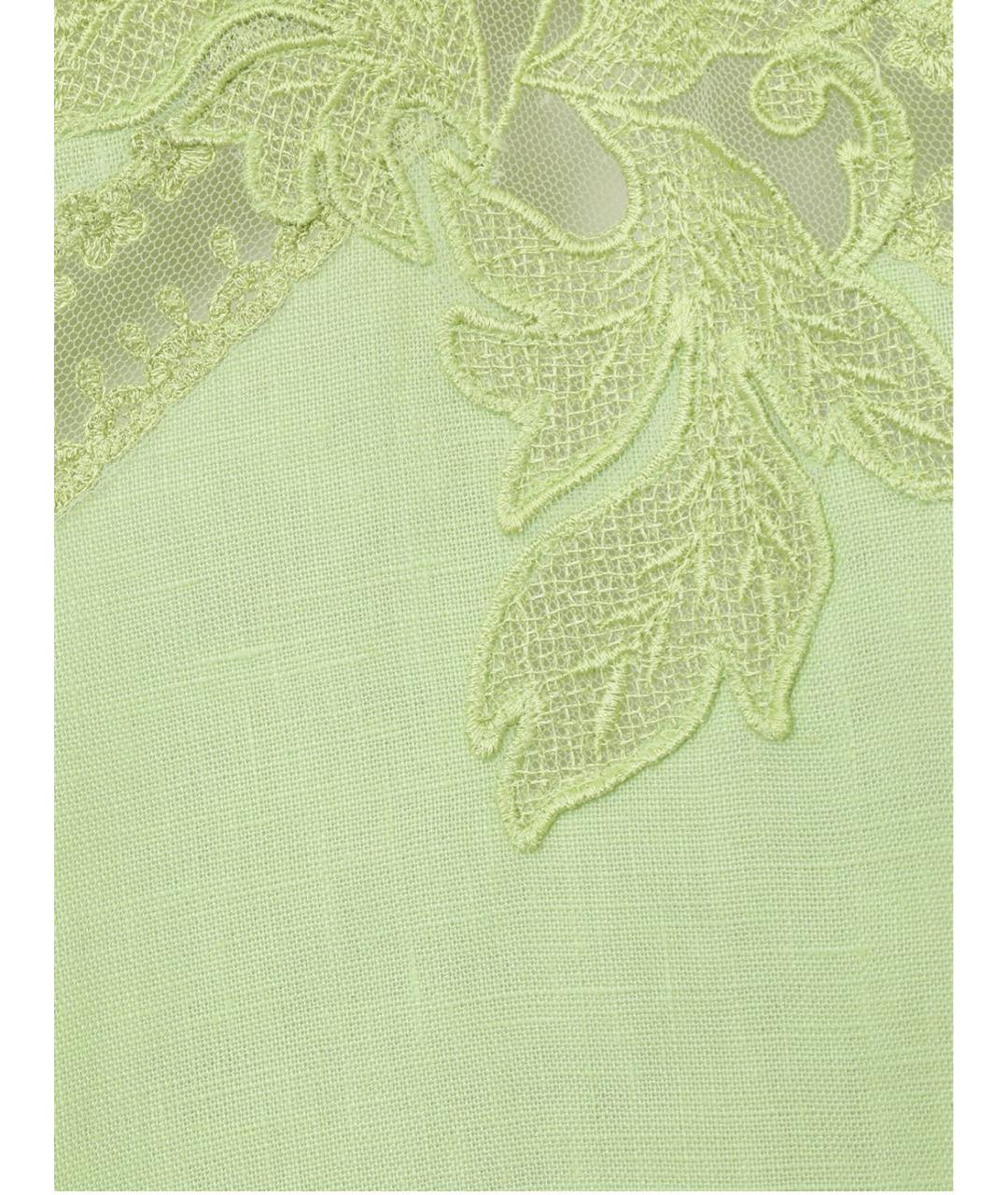 ERMANNO SCERVINO Зеленая льняная блузы, фото 7