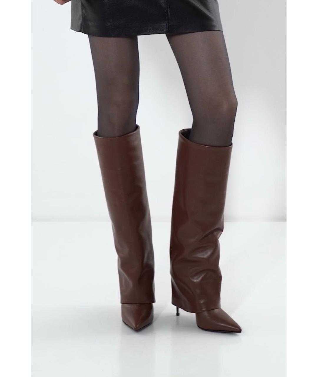 LE SILLA Коричневые кожаные сапоги, фото 7