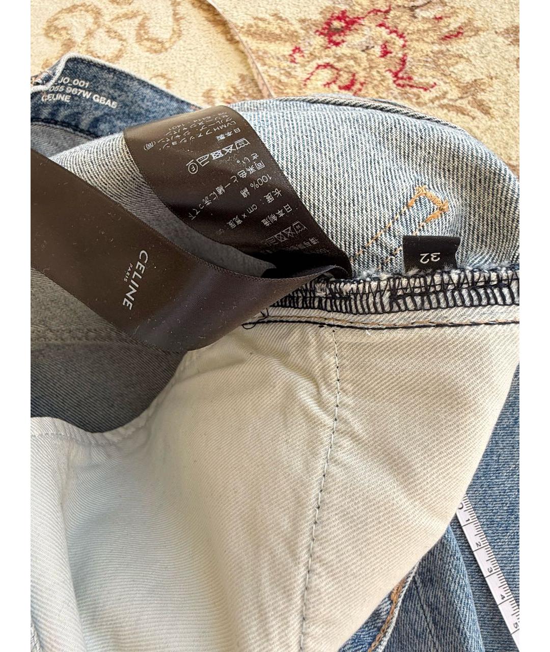 CELINE Хлопковые прямые джинсы, фото 4