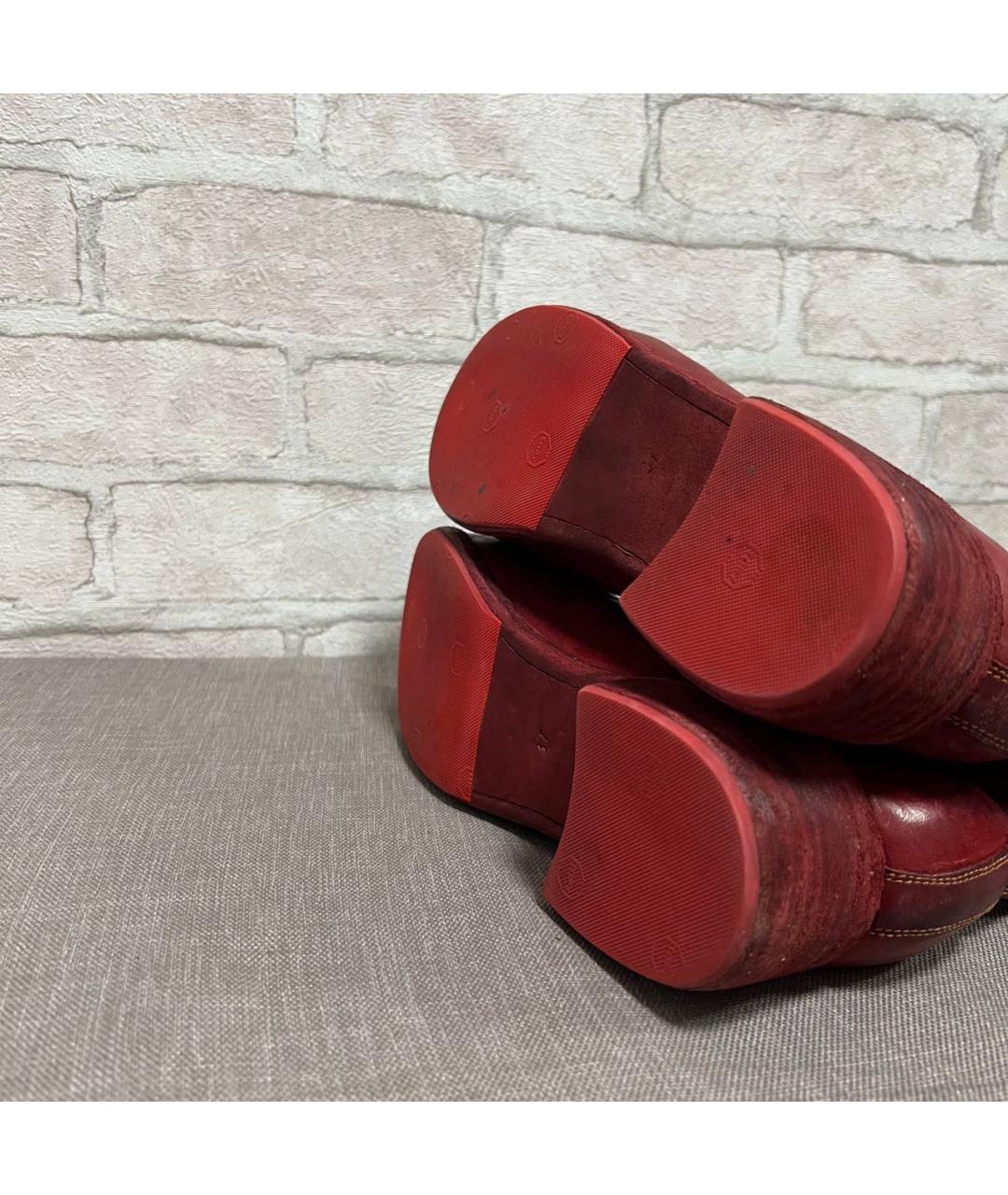 GUIDI Бордовые кожаные ботинки, фото 3