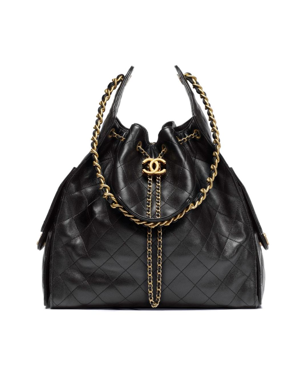 CHANEL Черная кожаная сумка через плечо, фото 5
