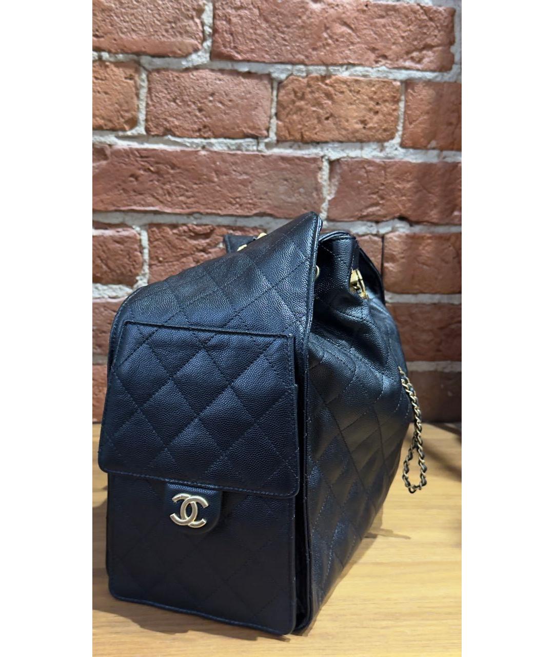 CHANEL Черная кожаная сумка через плечо, фото 4