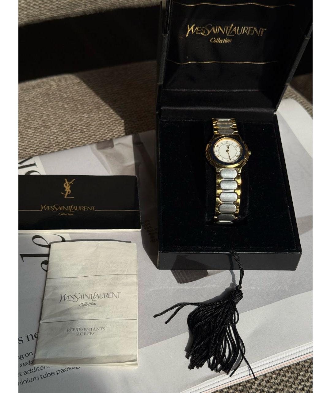 SAINT LAURENT Белые стальные часы, фото 3