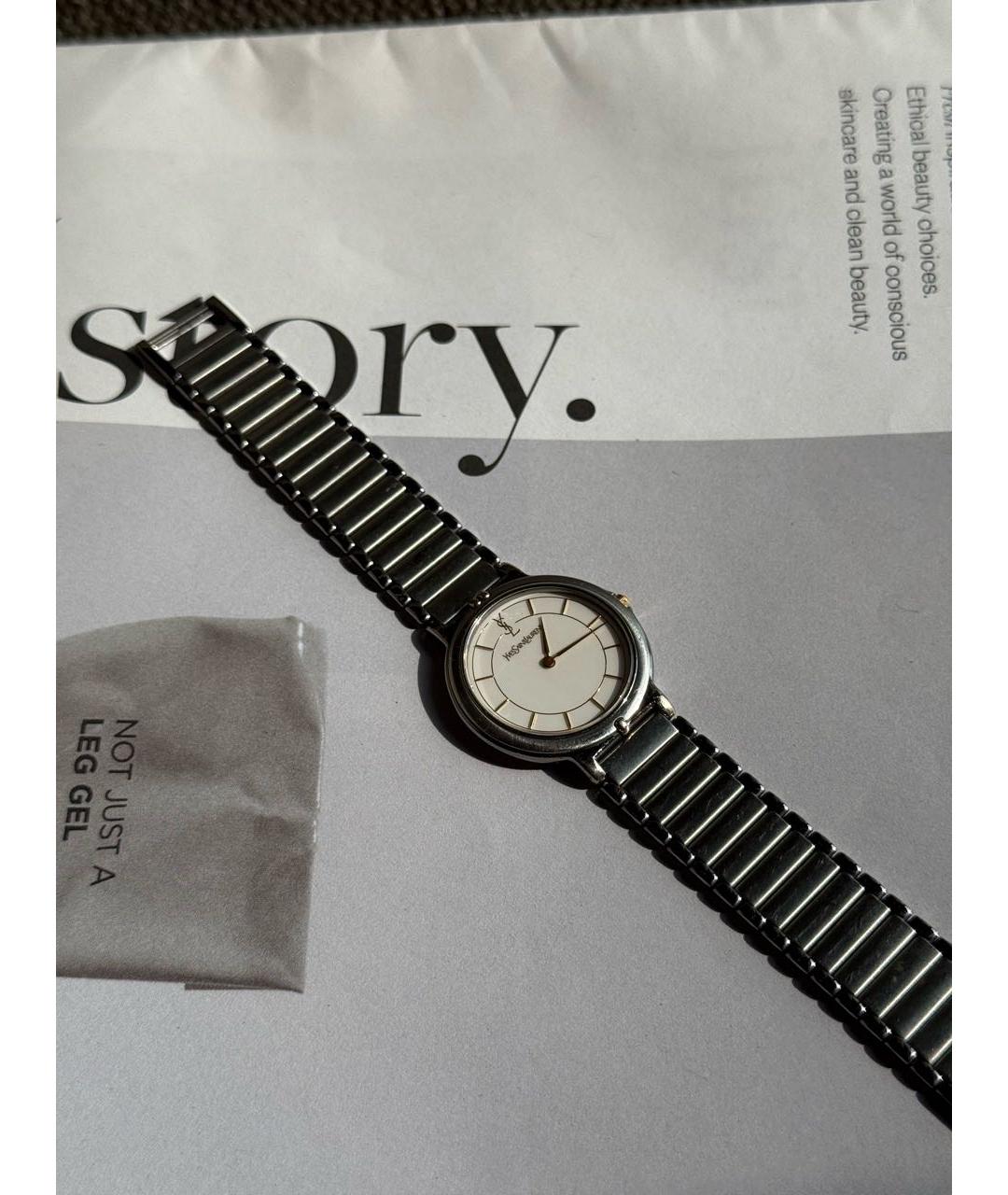 SAINT LAURENT Белые стальные часы, фото 7