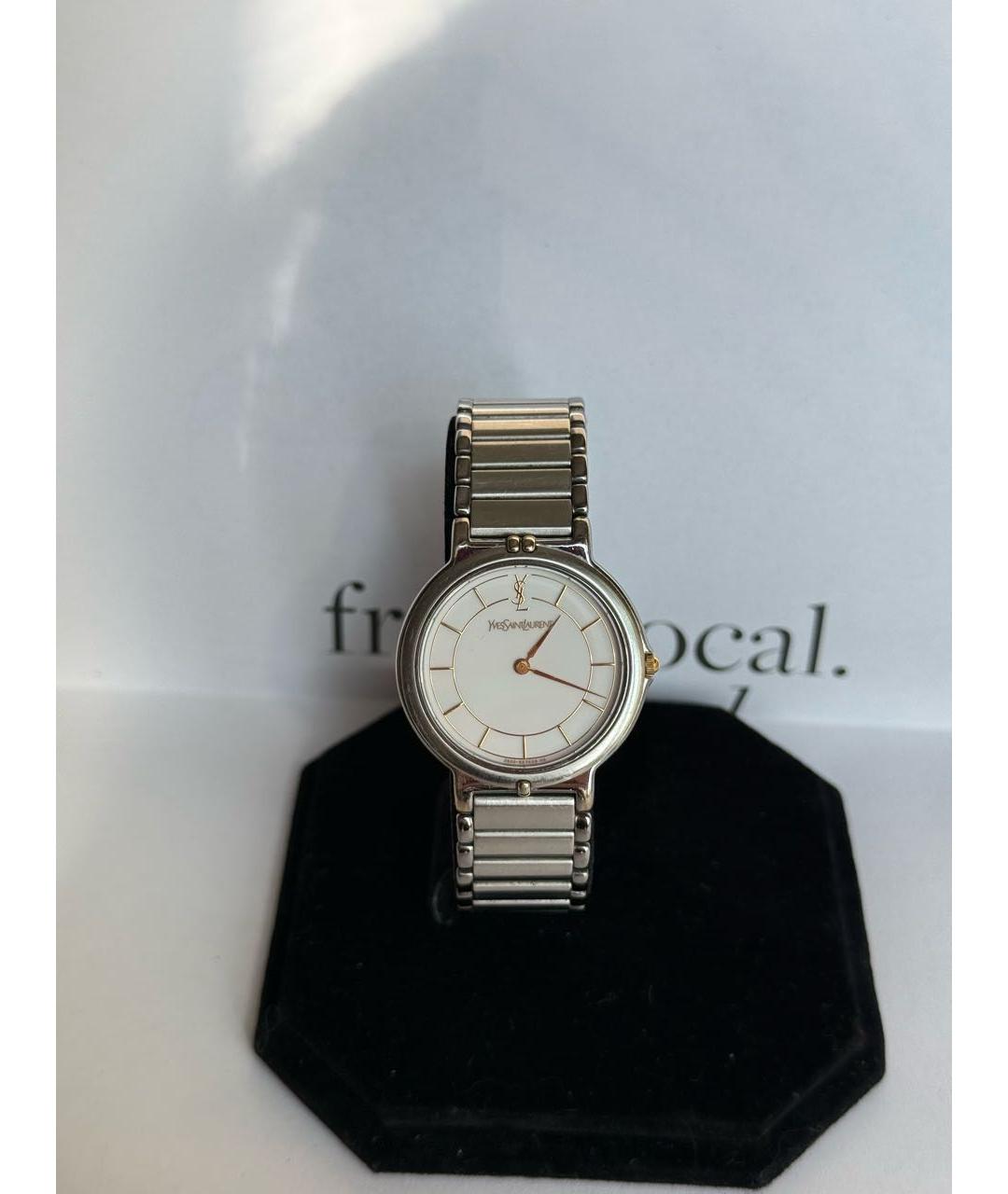 SAINT LAURENT Белые стальные часы, фото 9