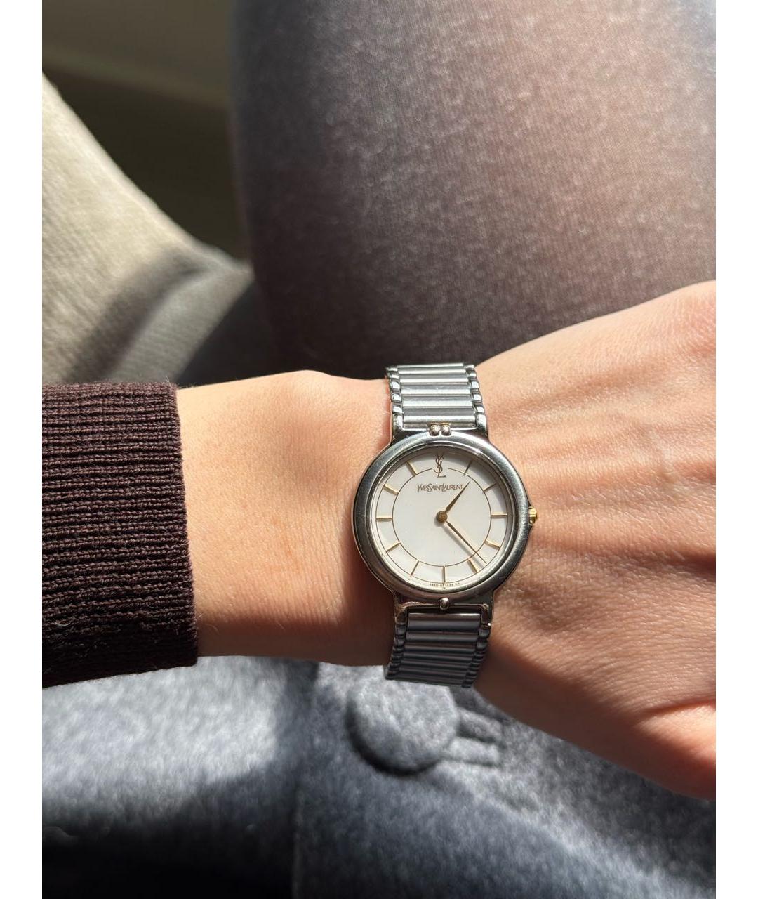 SAINT LAURENT Белые стальные часы, фото 5