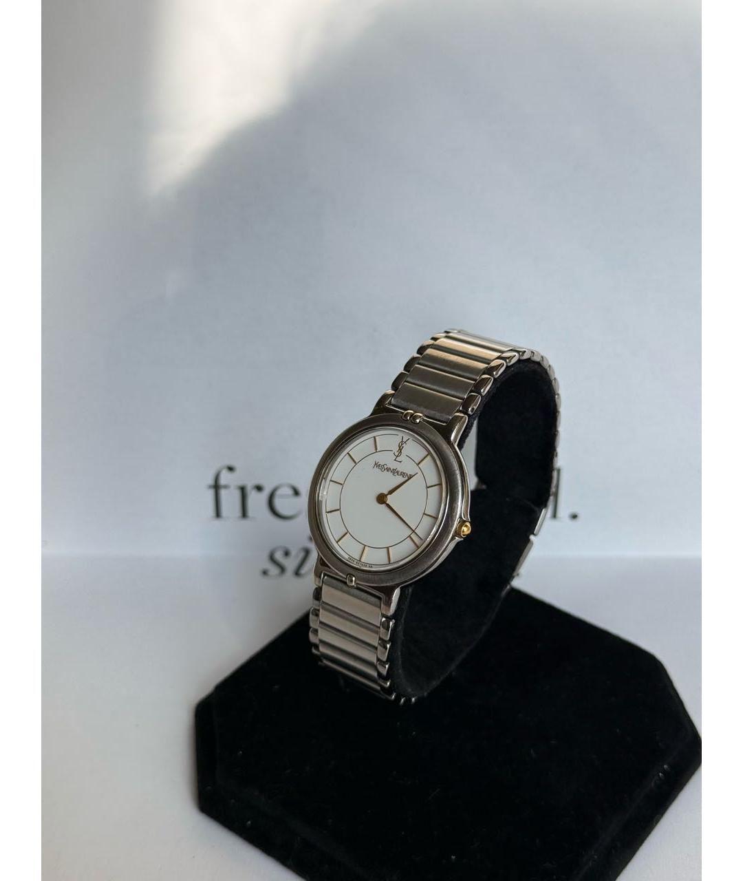 SAINT LAURENT Белые стальные часы, фото 8