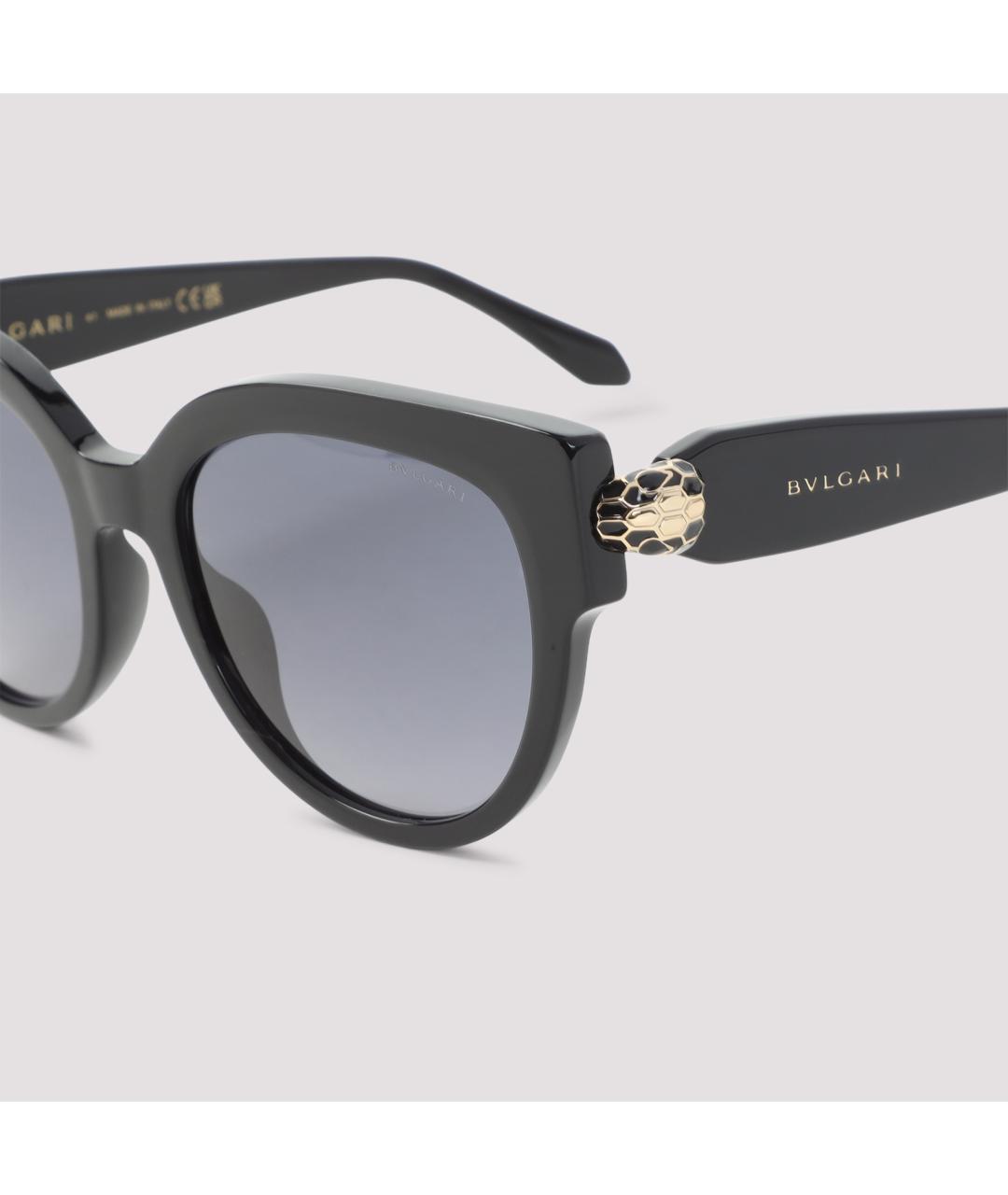 BVLGARI Черные пластиковые солнцезащитные очки, фото 3