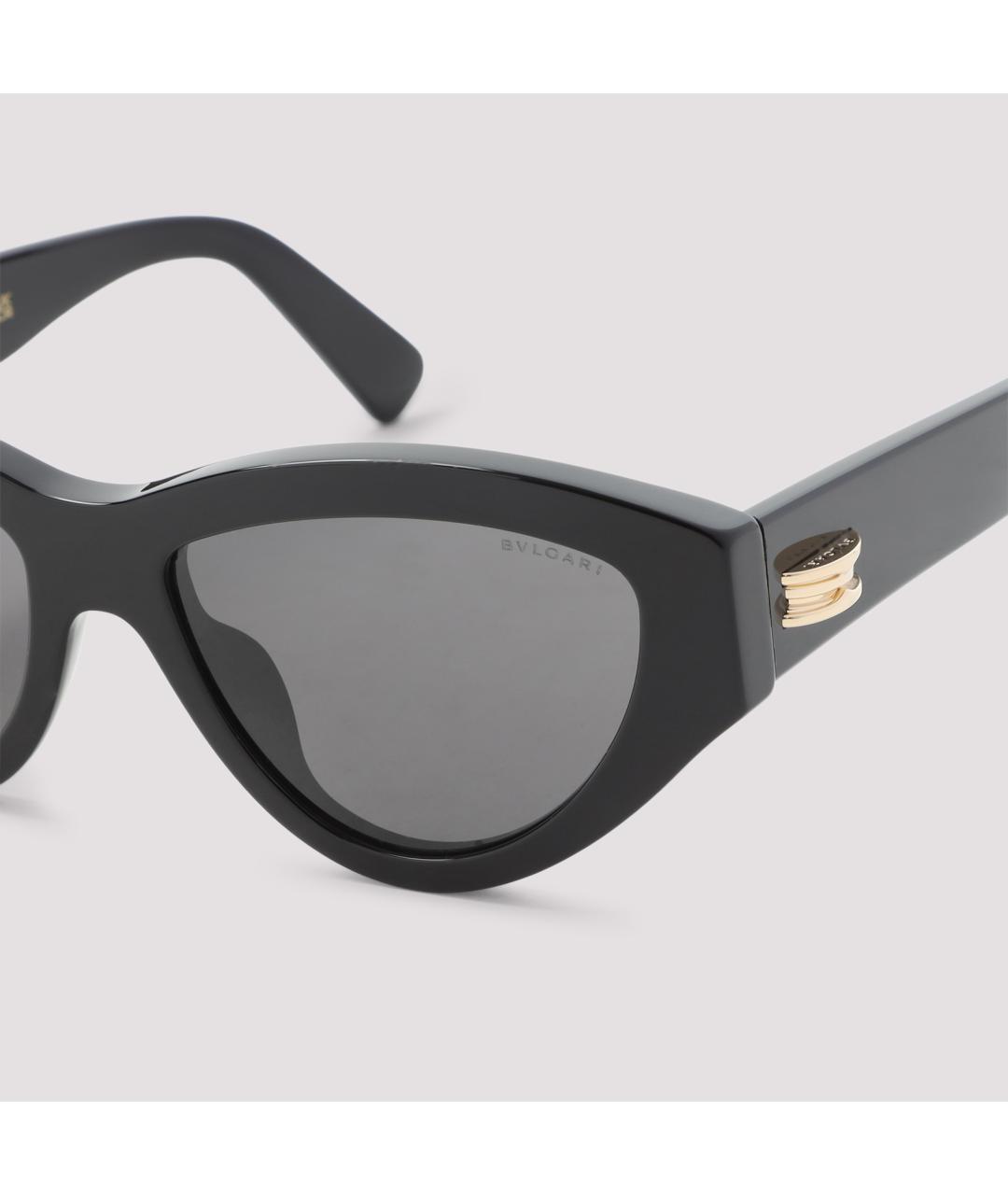 BVLGARI Черные пластиковые солнцезащитные очки, фото 3