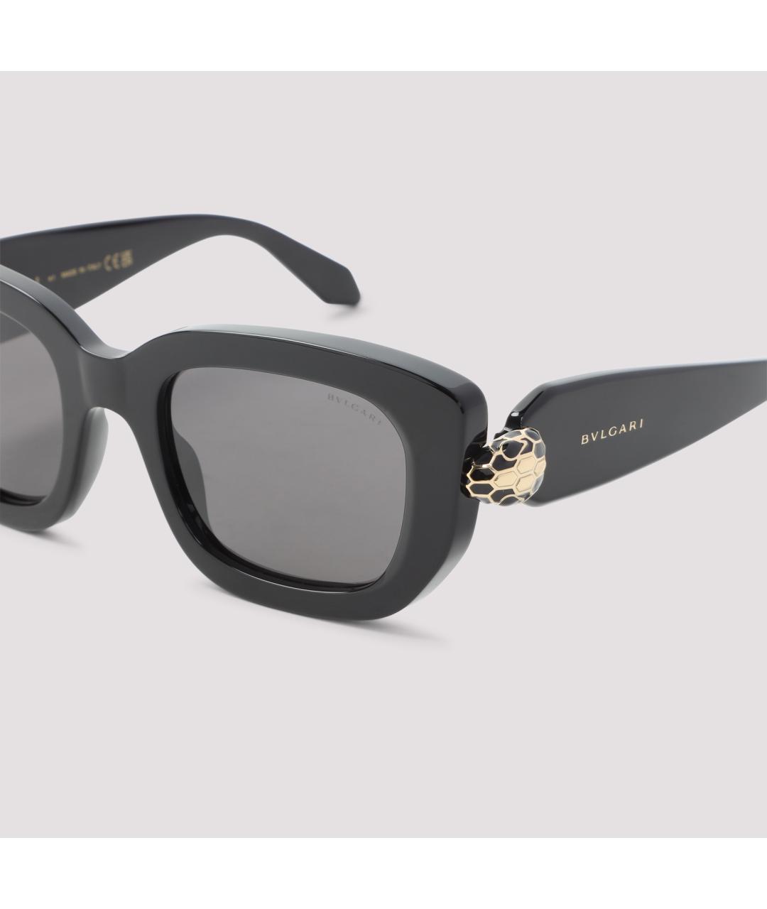 BVLGARI Черные пластиковые солнцезащитные очки, фото 3