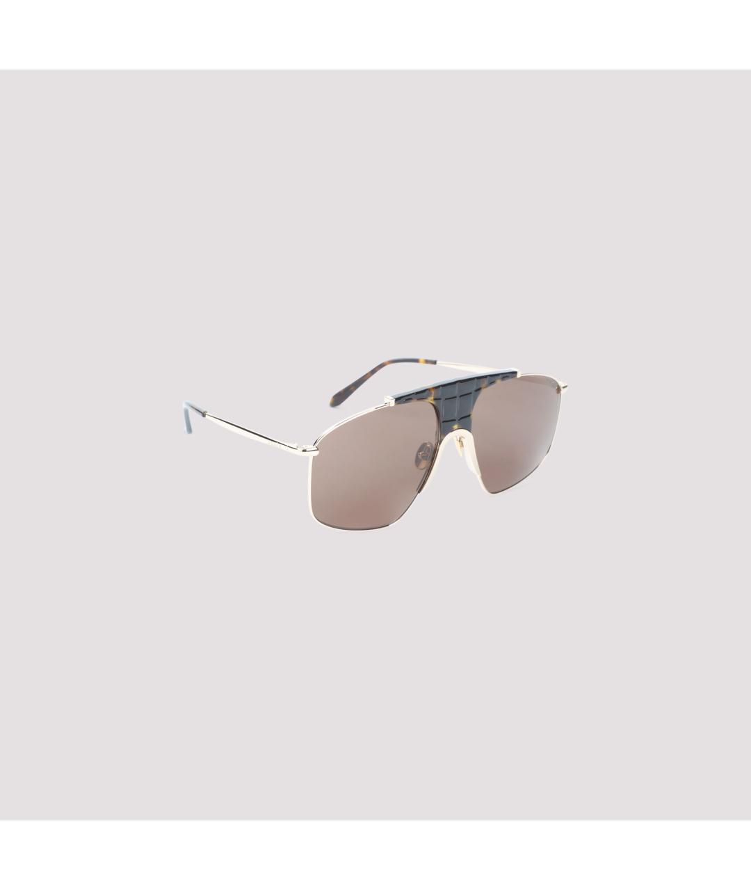 ALAIA Золотые металлические солнцезащитные очки, фото 2