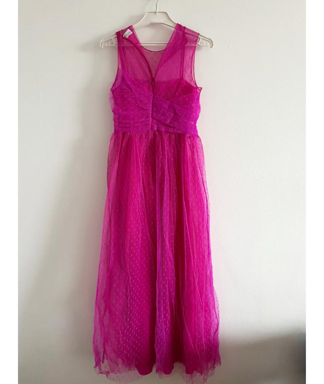 RED VALENTINO Розовое кружевное коктейльное платье, фото 2