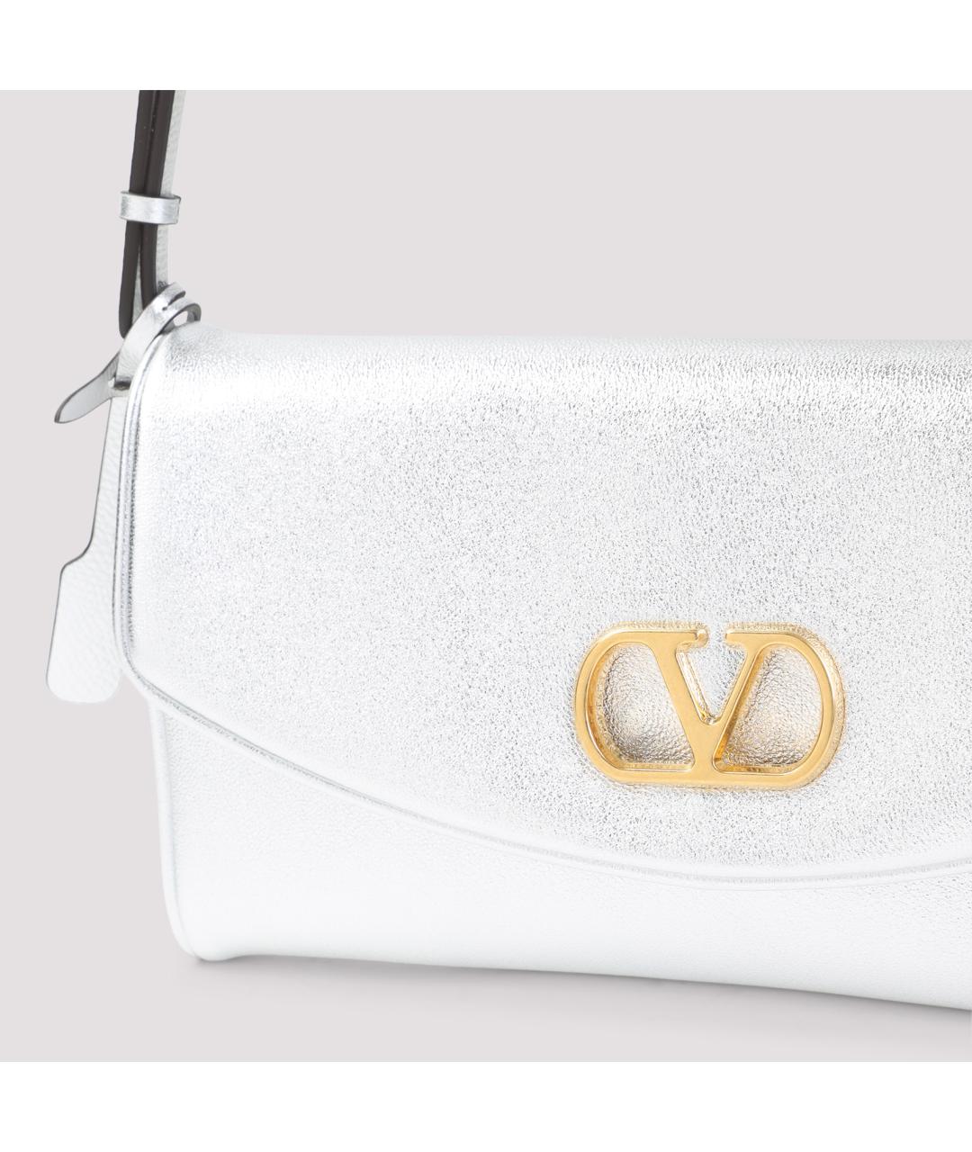 VALENTINO Белая кожаная сумка через плечо, фото 3