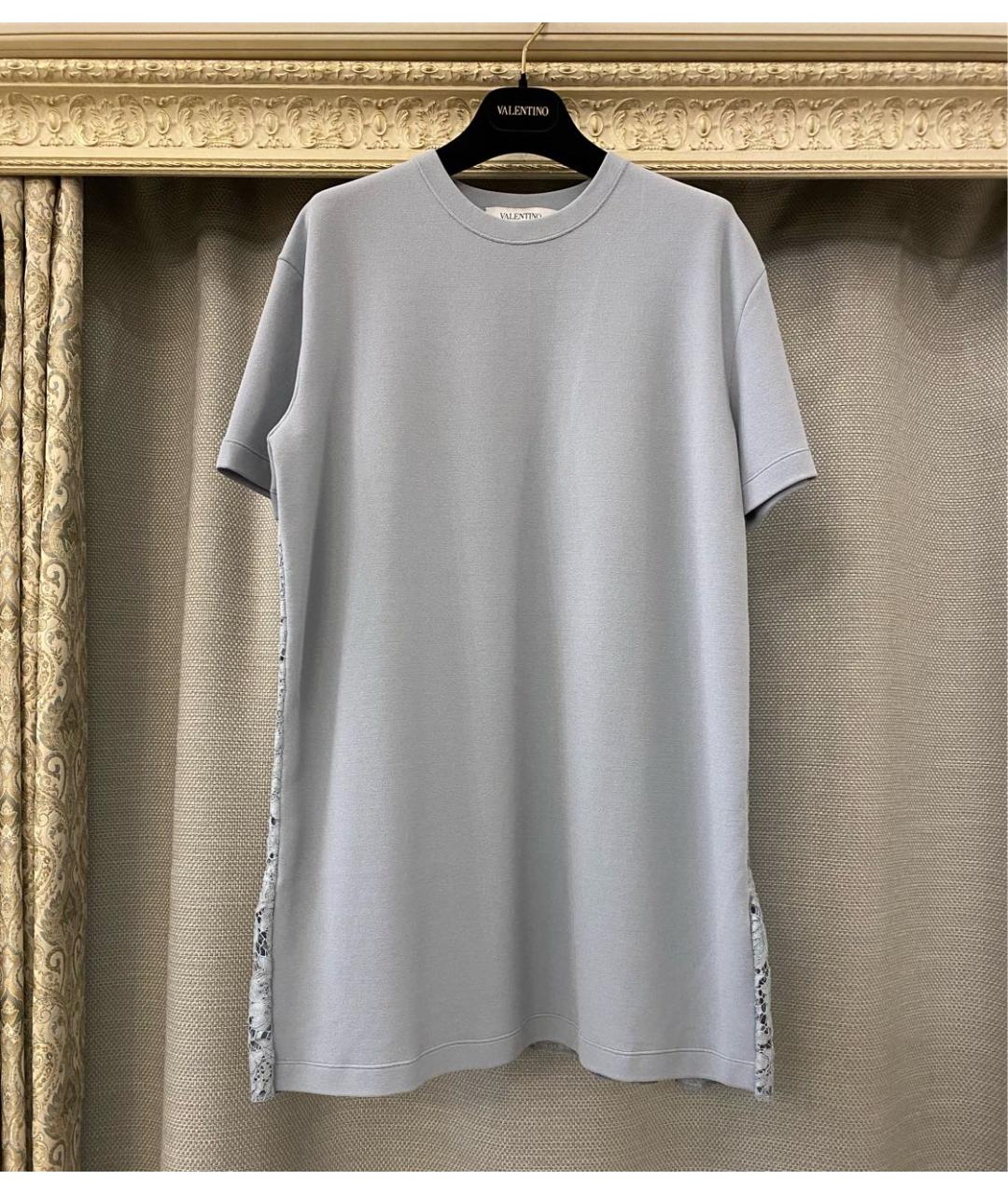 VALENTINO Голубое вискозное вечернее платье, фото 6