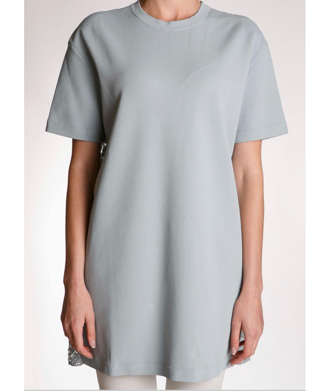 VALENTINO Голубое вискозное вечернее платье, фото 3