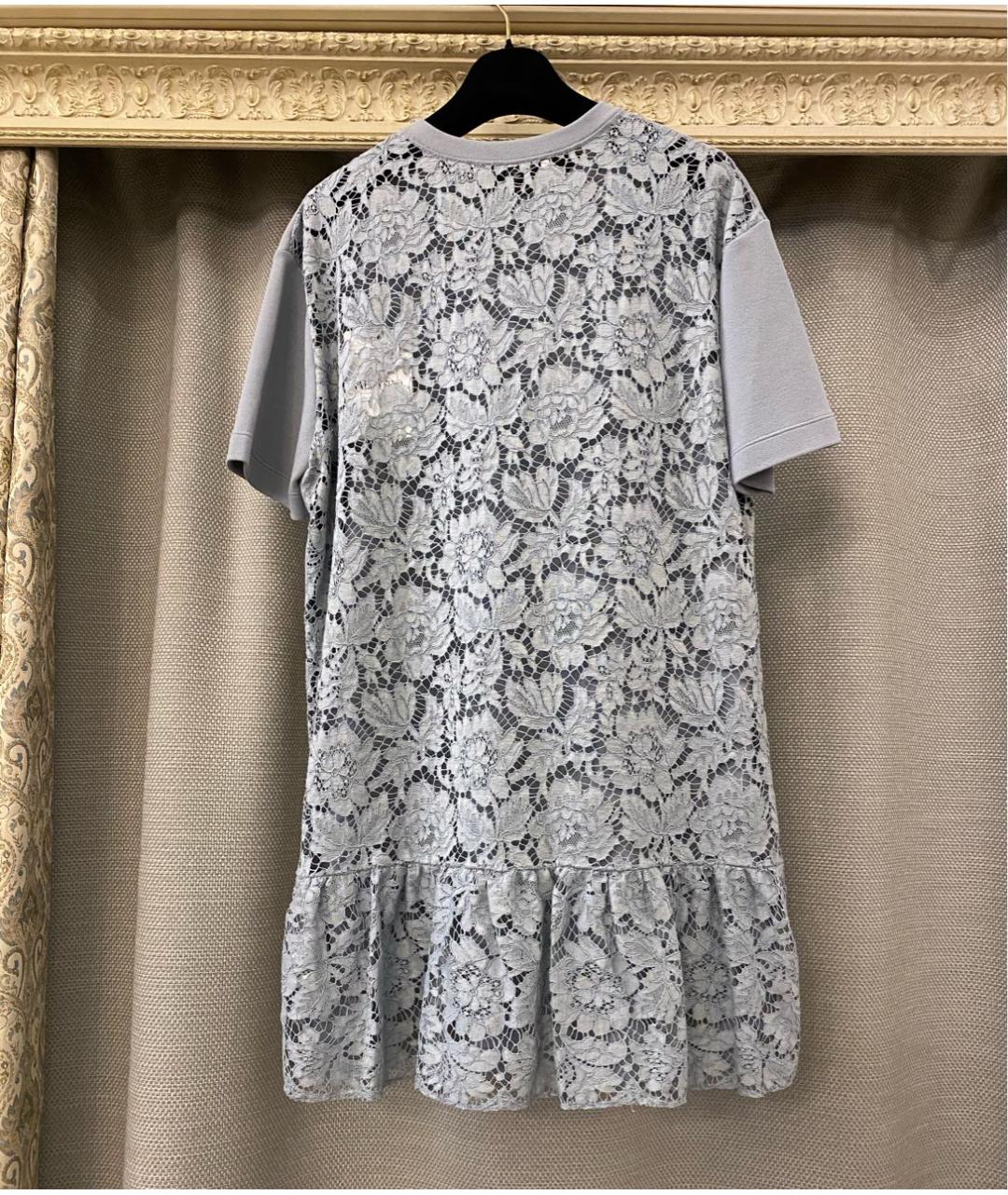 VALENTINO Голубое вискозное вечернее платье, фото 7