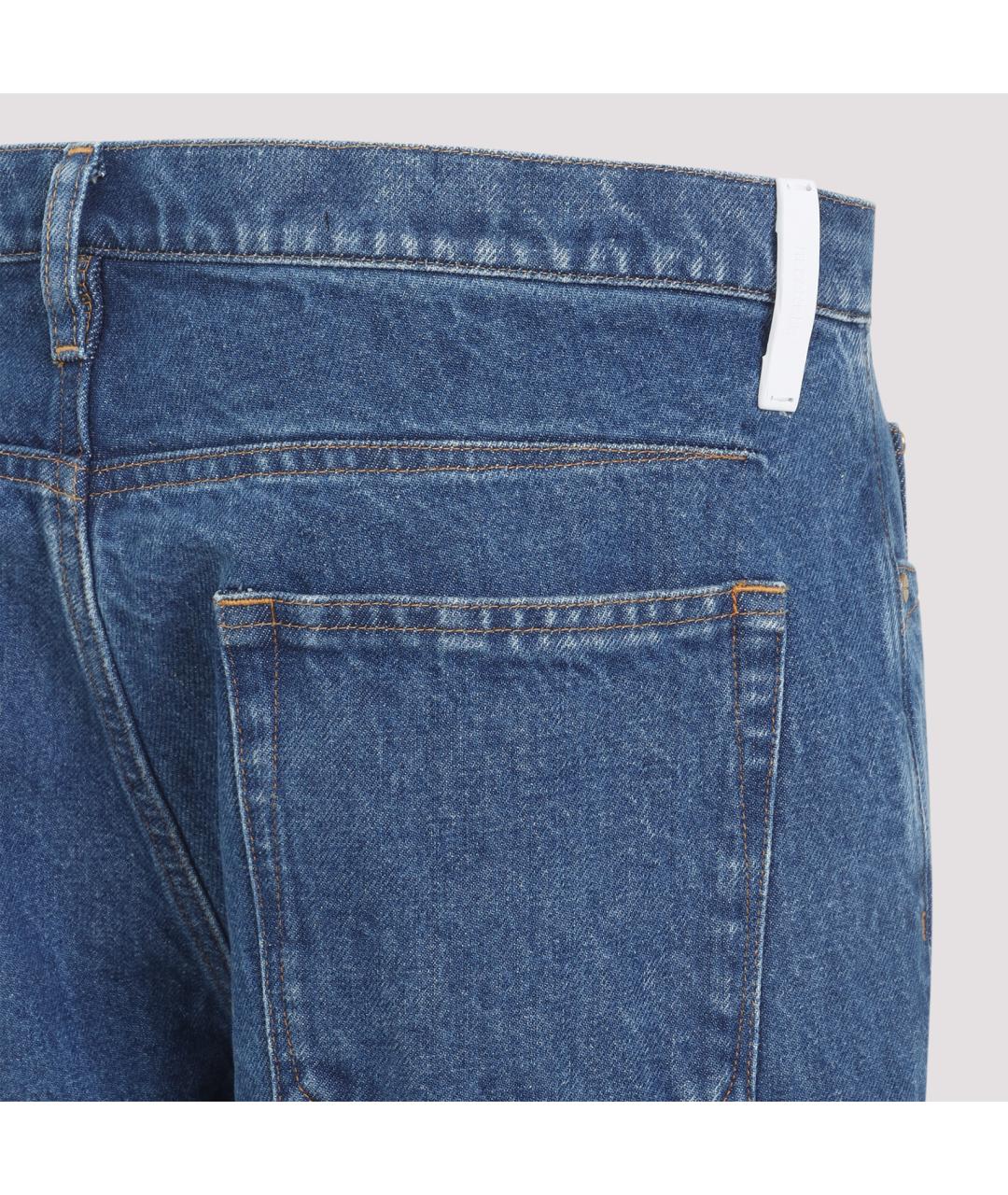 JIL SANDER Синие хлопковые прямые джинсы, фото 3