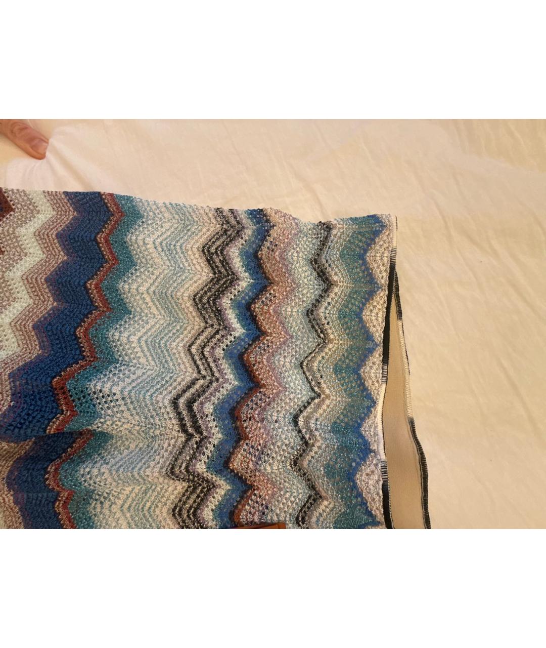 MISSONI Бирюзовые вискозные прямые брюки, фото 4