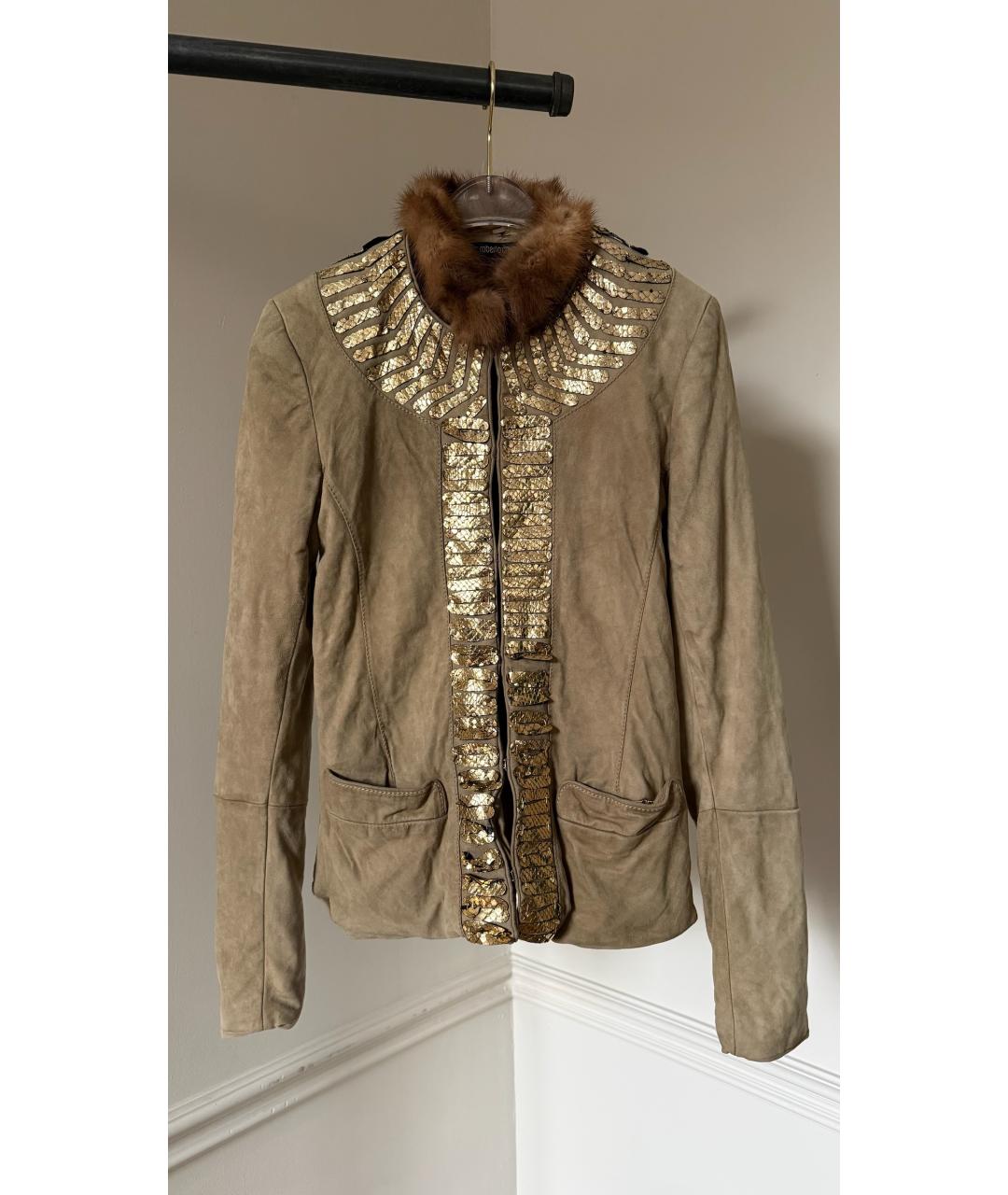 ROBERTO CAVALLI Бежевая куртка, фото 7
