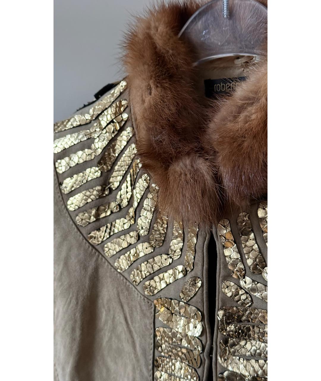 ROBERTO CAVALLI Бежевая куртка, фото 5