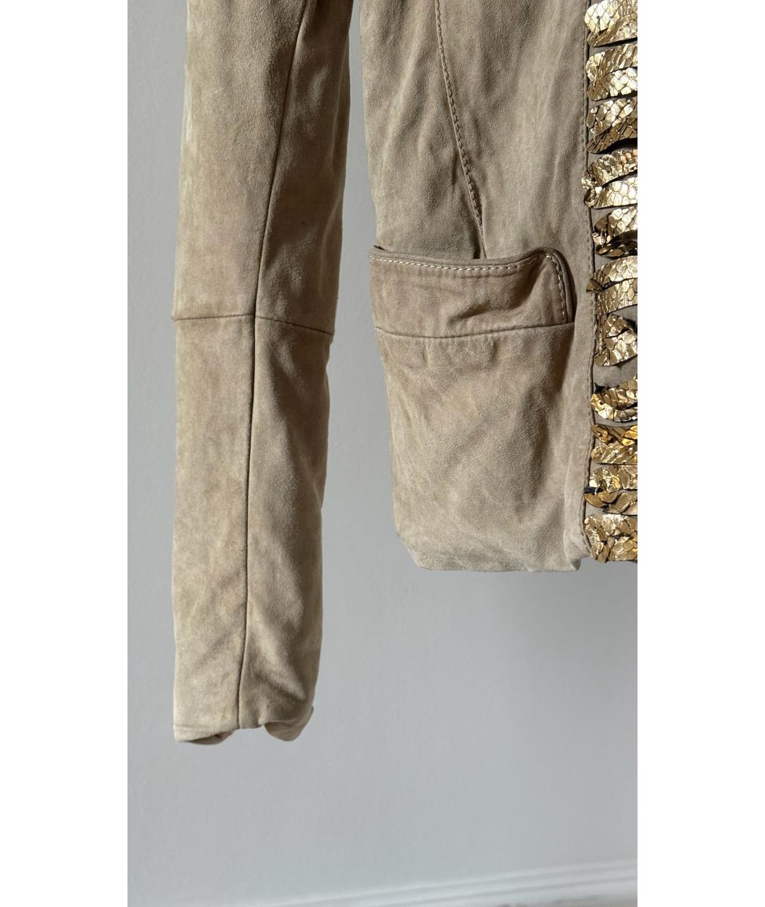 ROBERTO CAVALLI Бежевая куртка, фото 4