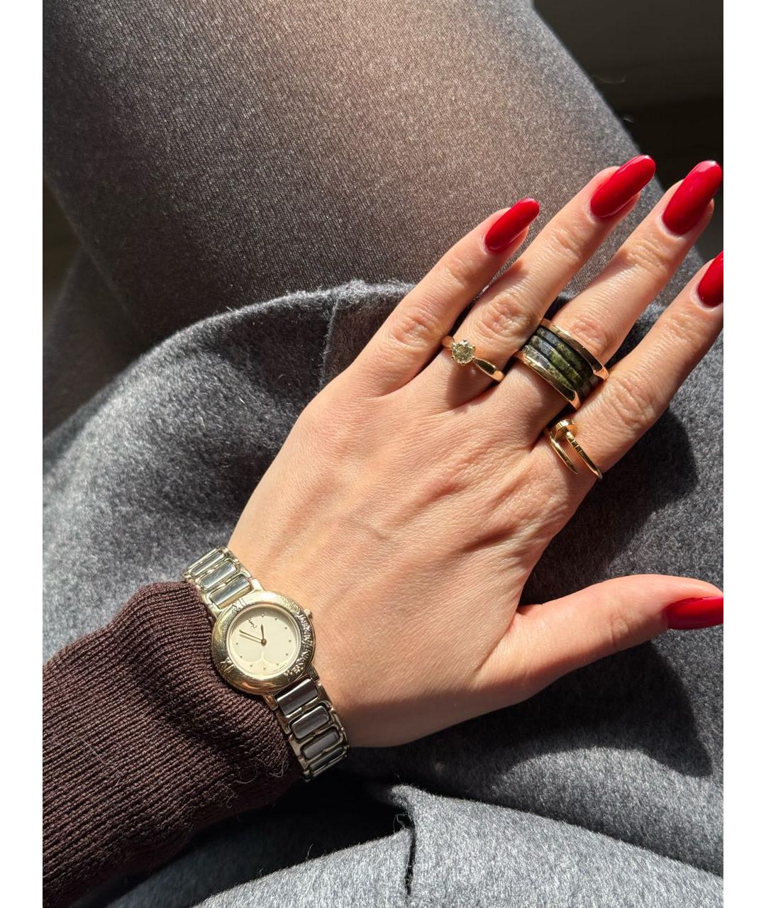 SAINT LAURENT Белые стальные часы, фото 6