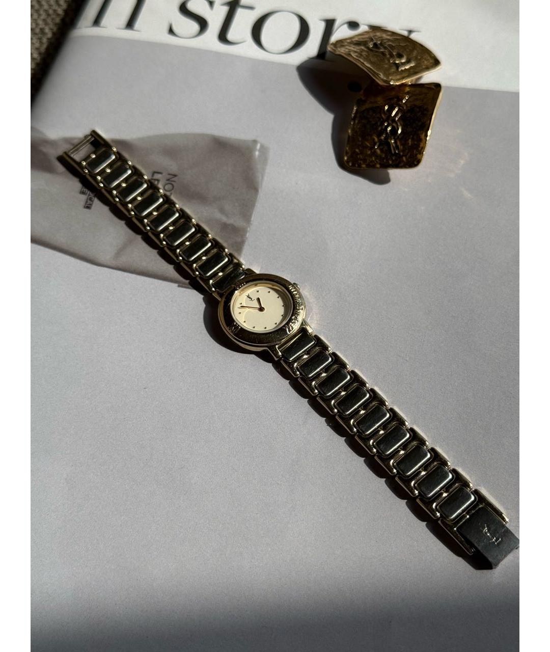 SAINT LAURENT Белые стальные часы, фото 8