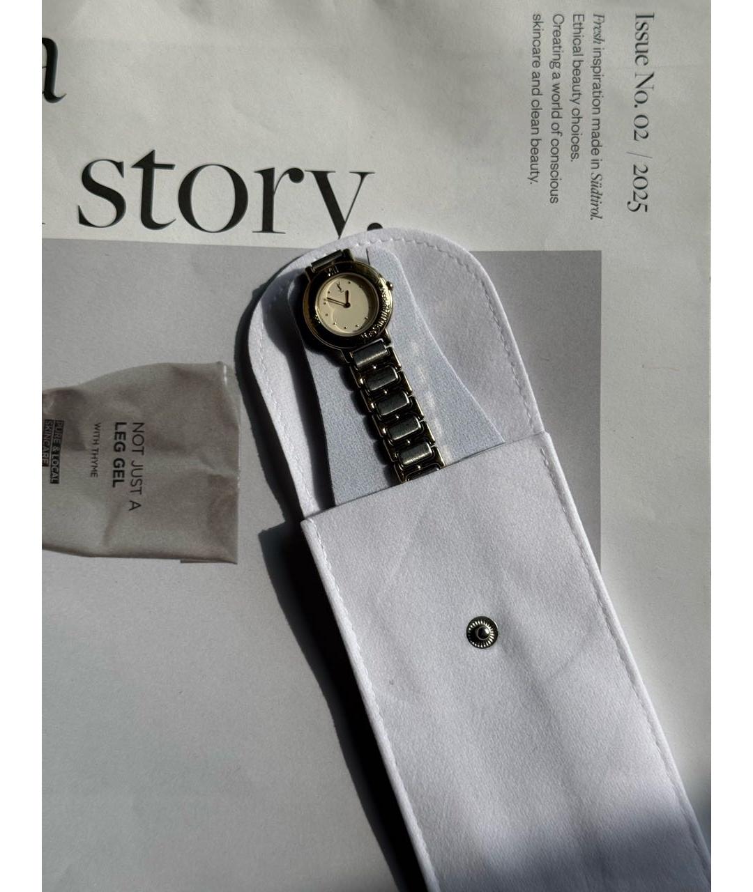 SAINT LAURENT Белые стальные часы, фото 4