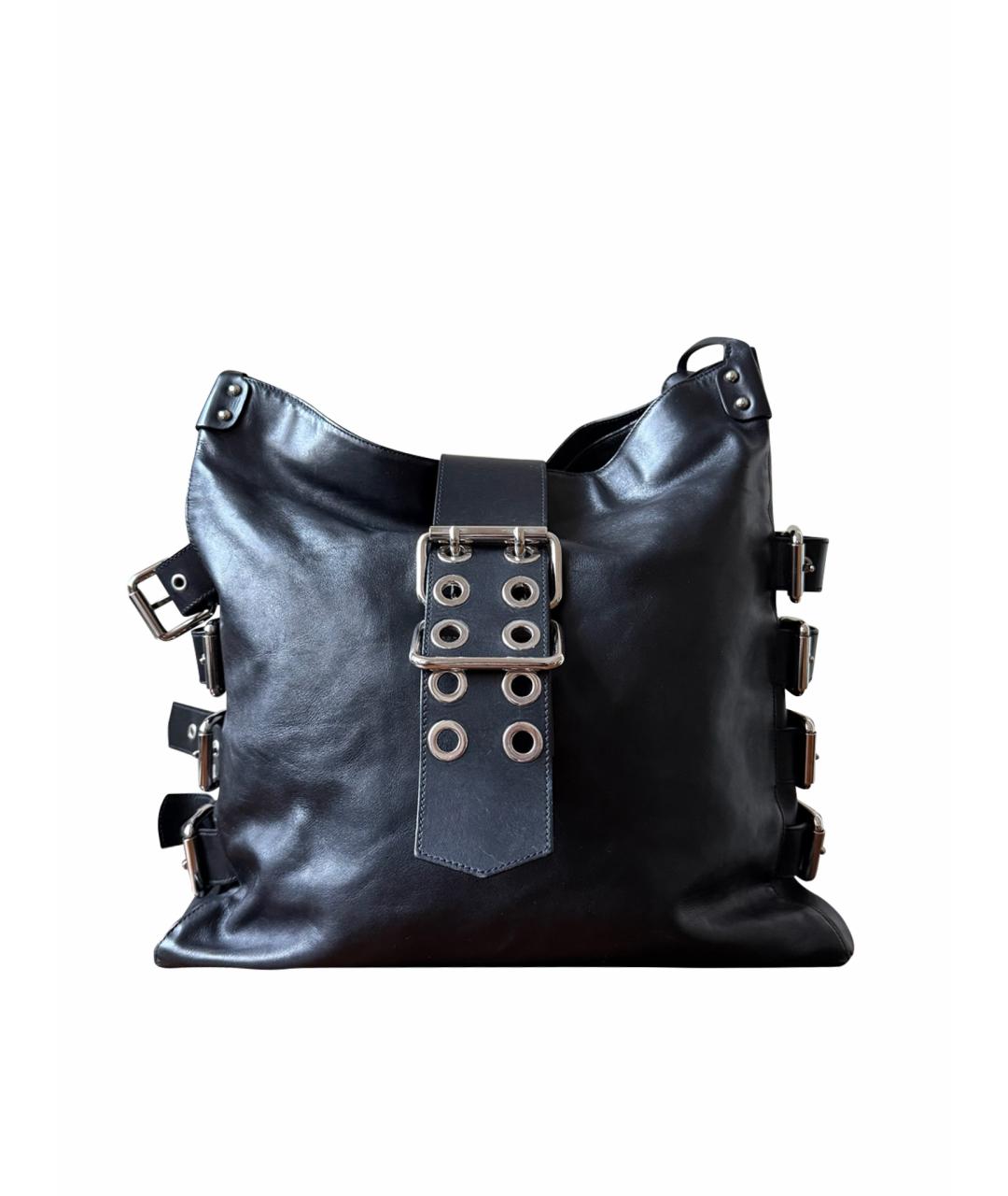 DOLCE&GABBANA Черная кожаная сумка тоут, фото 1