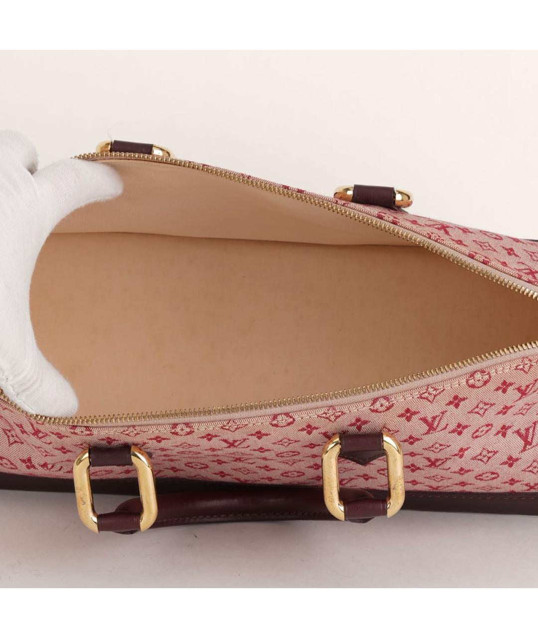 LOUIS VUITTON Розовая жаккардовая сумка с короткими ручками, фото 6