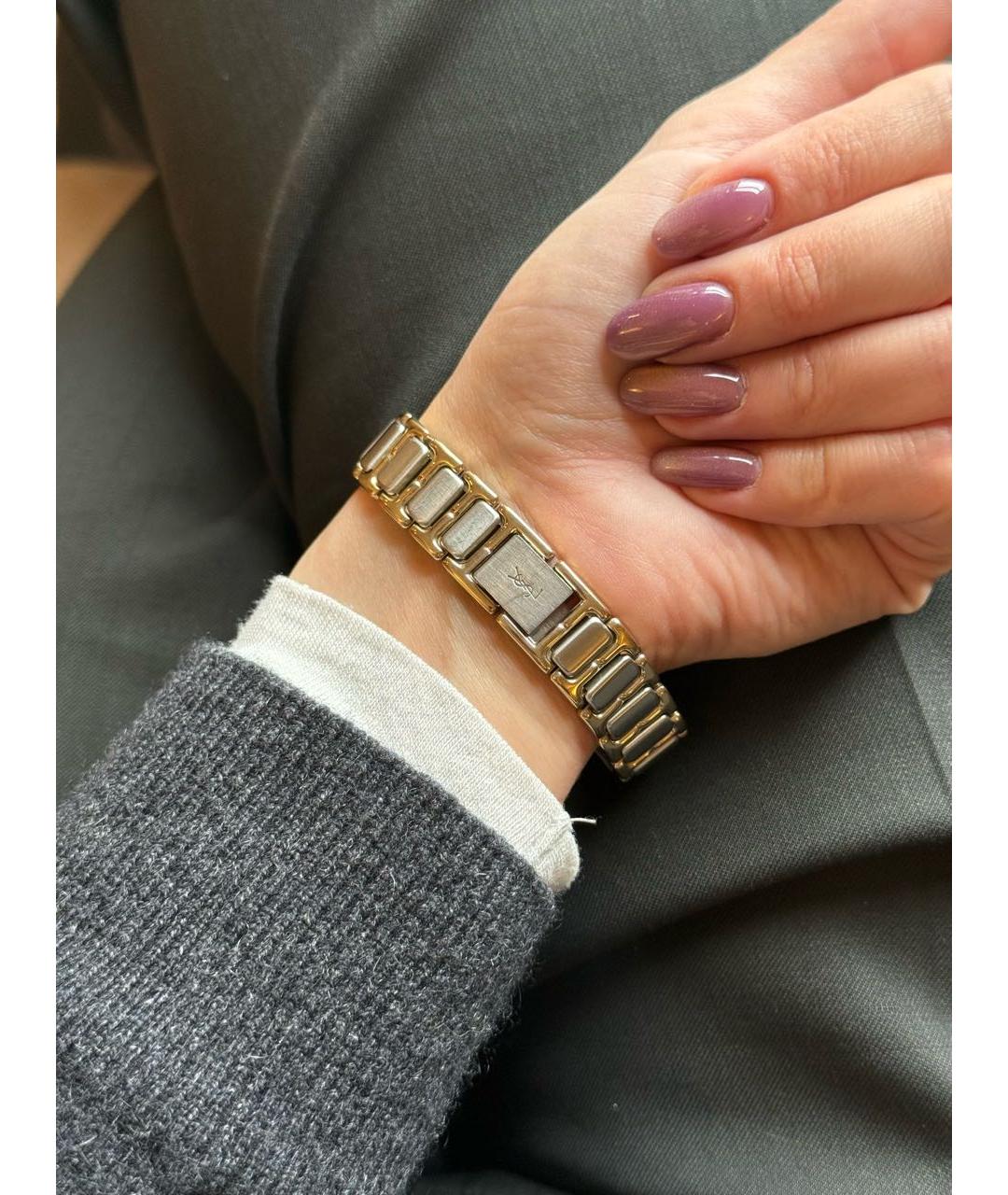 SAINT LAURENT Синие стальные часы, фото 4